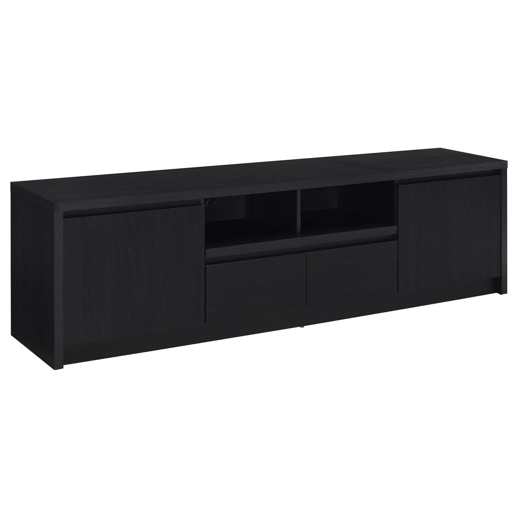 Winfield 78-inch 2-door TV Stand Media Console Black - Image 1