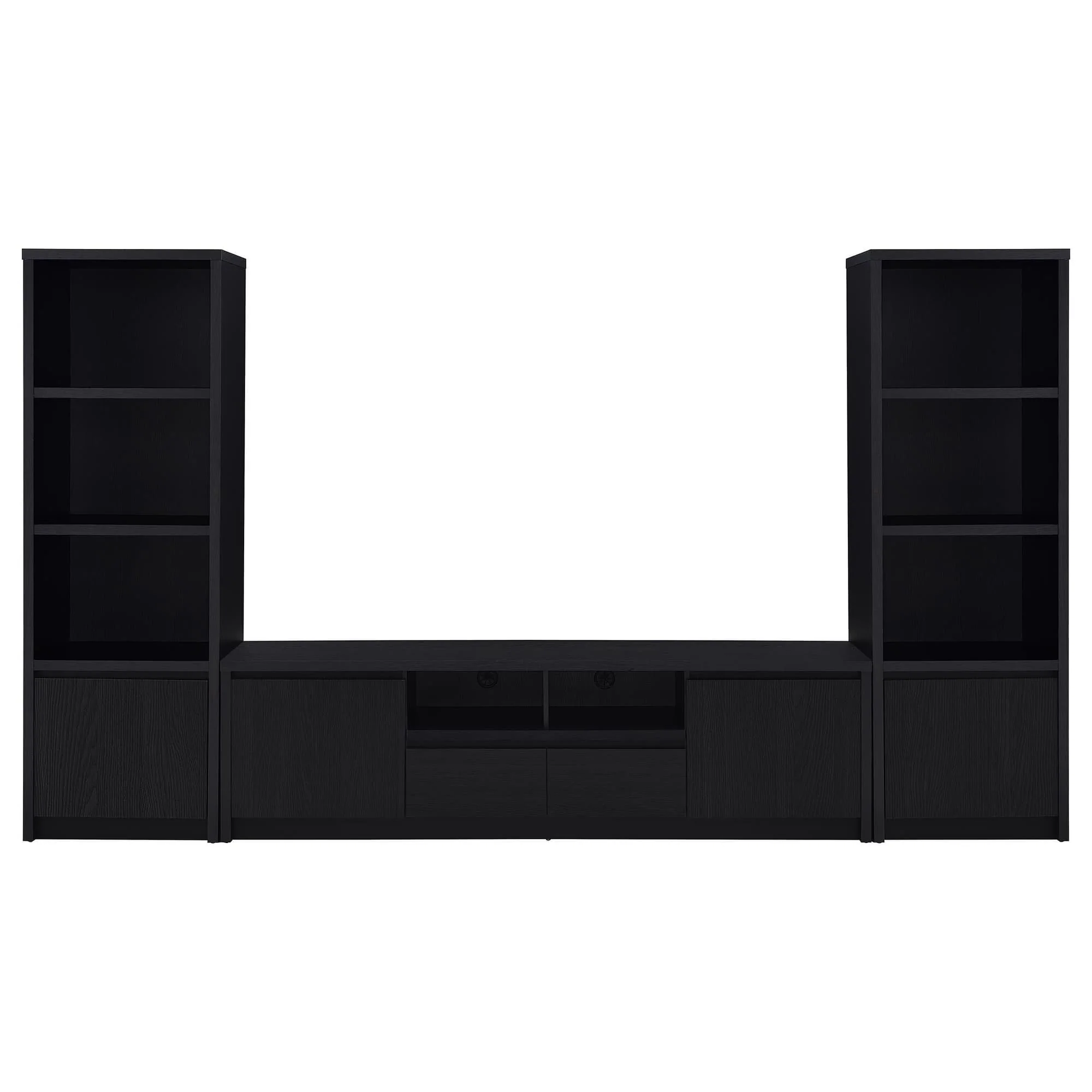 Winfield 3-piece Entertainment Center 78-inch TV Stand Black