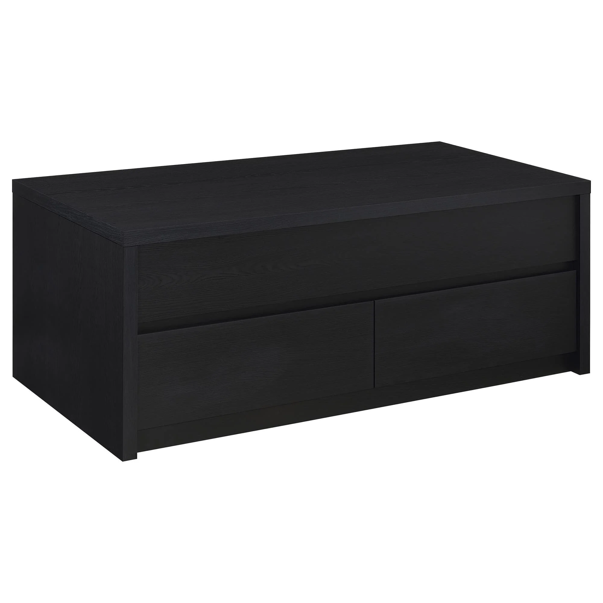 Knapp Lift Top Cocktail Coffee Table with Dual Drawers Black - Image 1