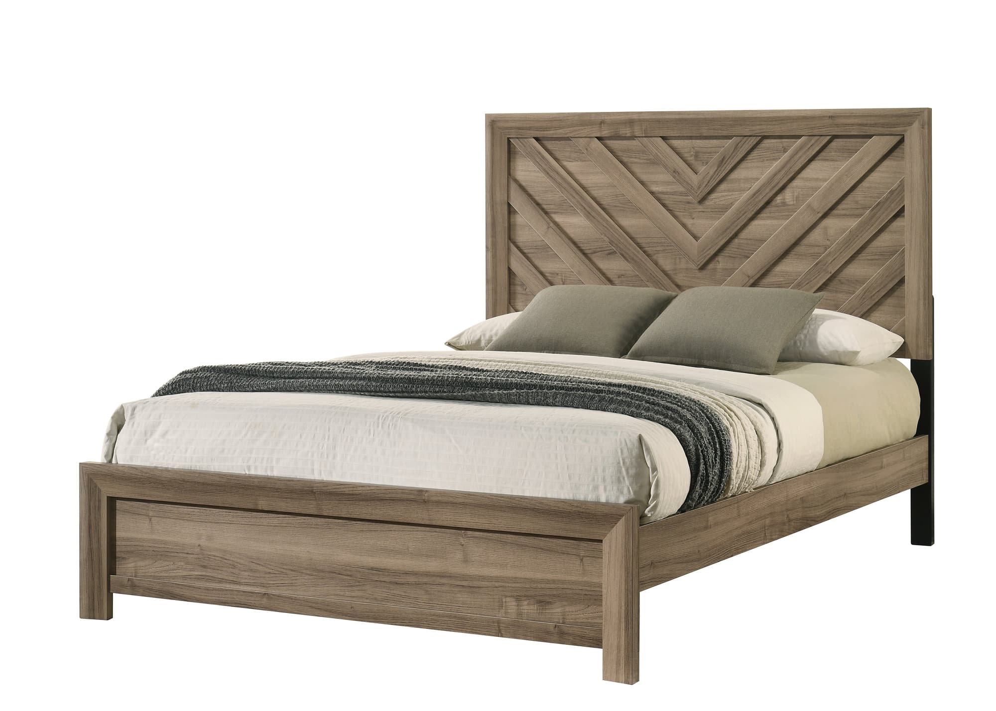 Valor Light Brown Panel Full Bed - Image 1