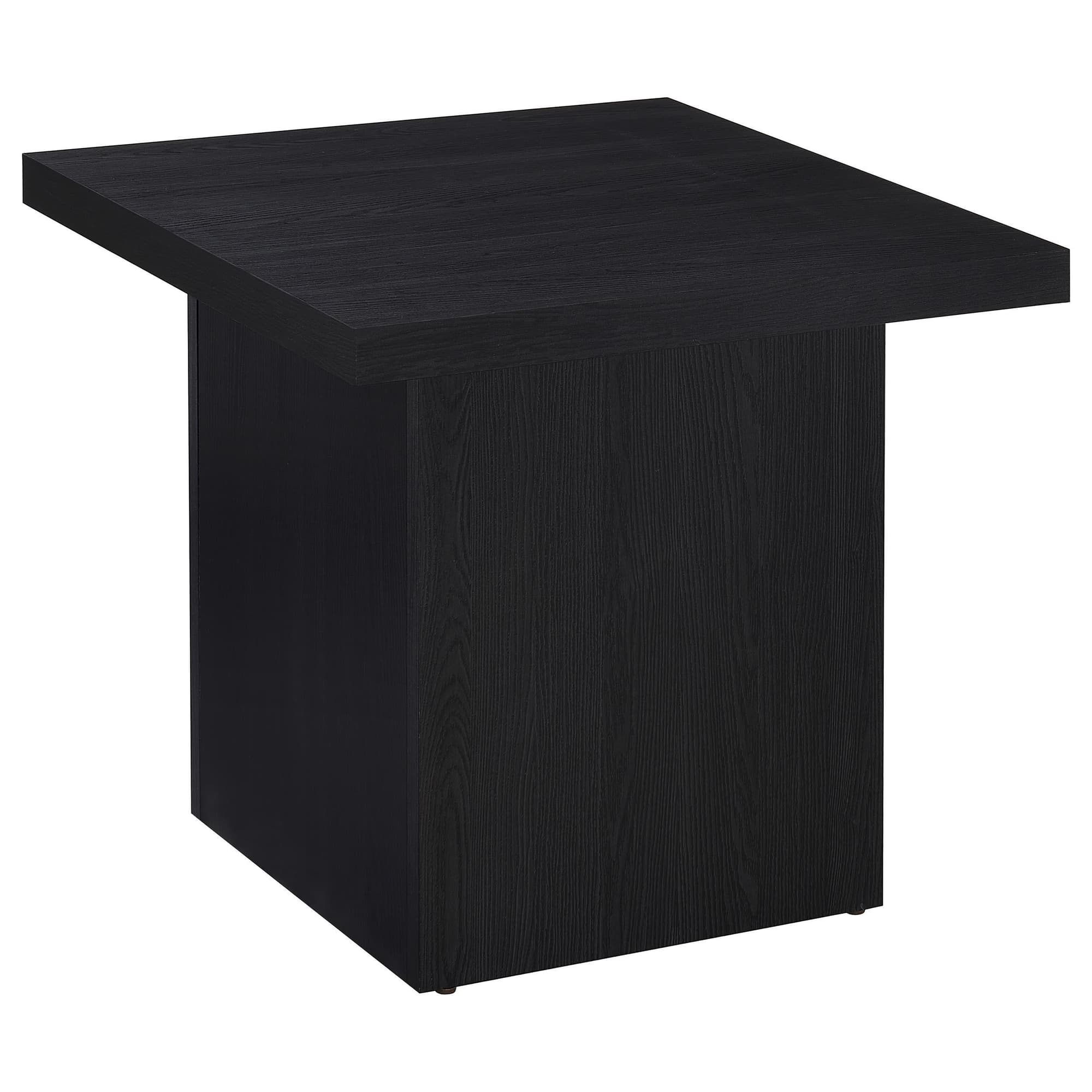 Max Square Engineered Laminate End Side Table Black - Image 1