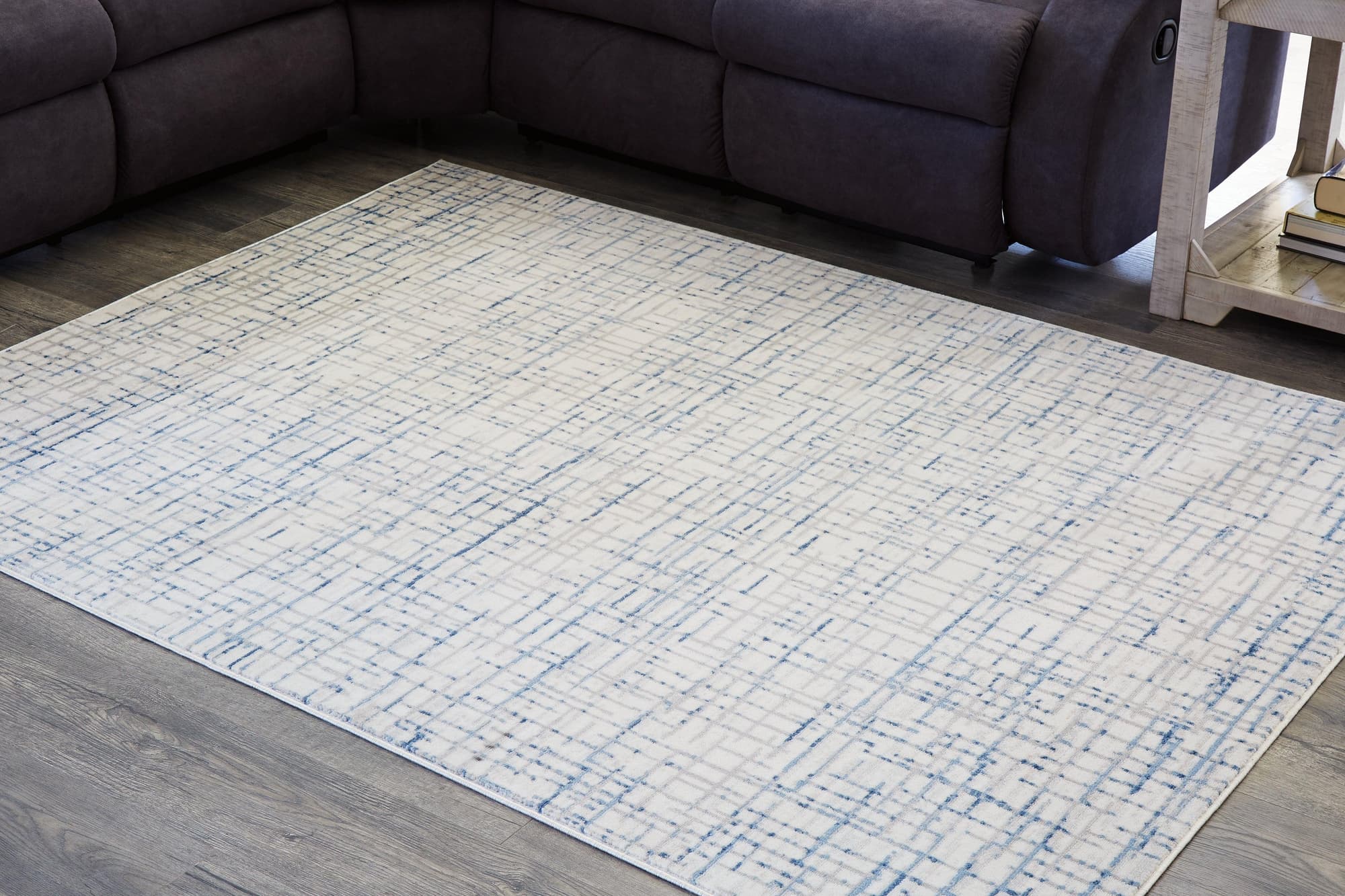 Beckfille Blue Gray Cream 8′ X 10′ Rug