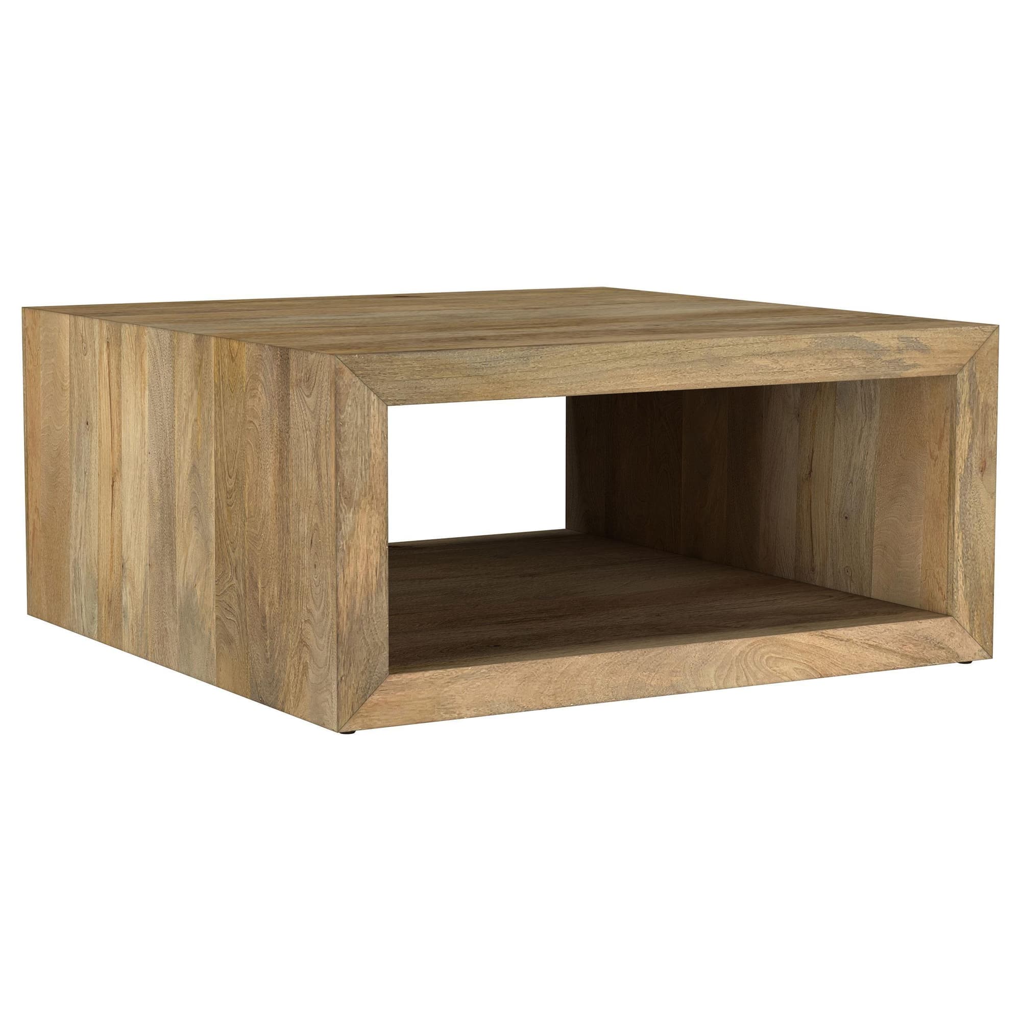 Benton Square Solid Mango Wood Coffee Table Natural - Image 1