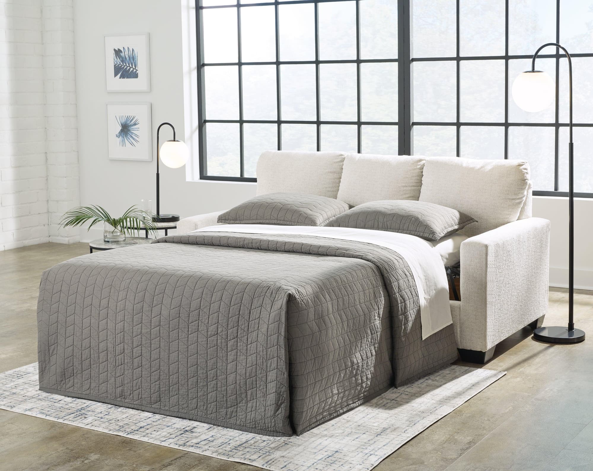 Rannis Snow Chenille Full Sofa Sleeper