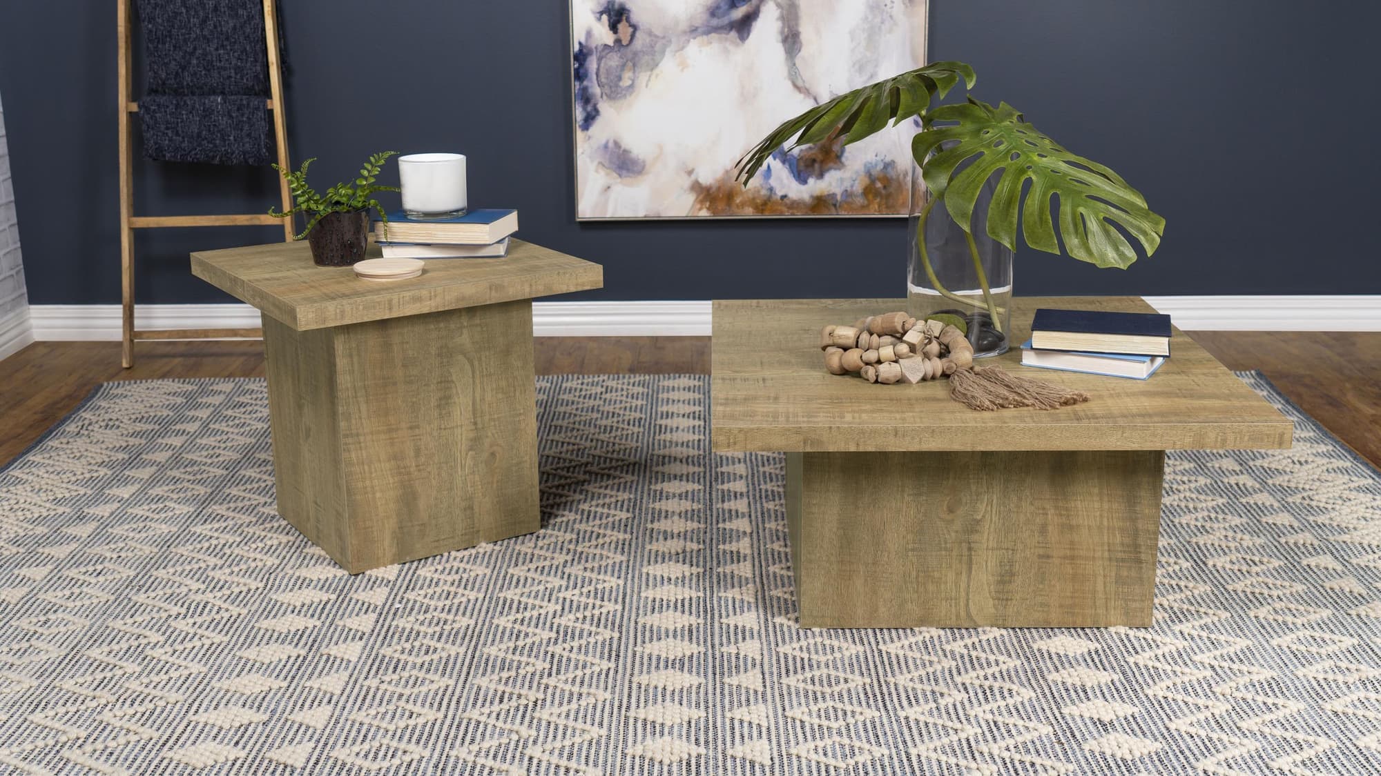 Devar 2-piece Square Coffee and End Table Set Mango - Image 1