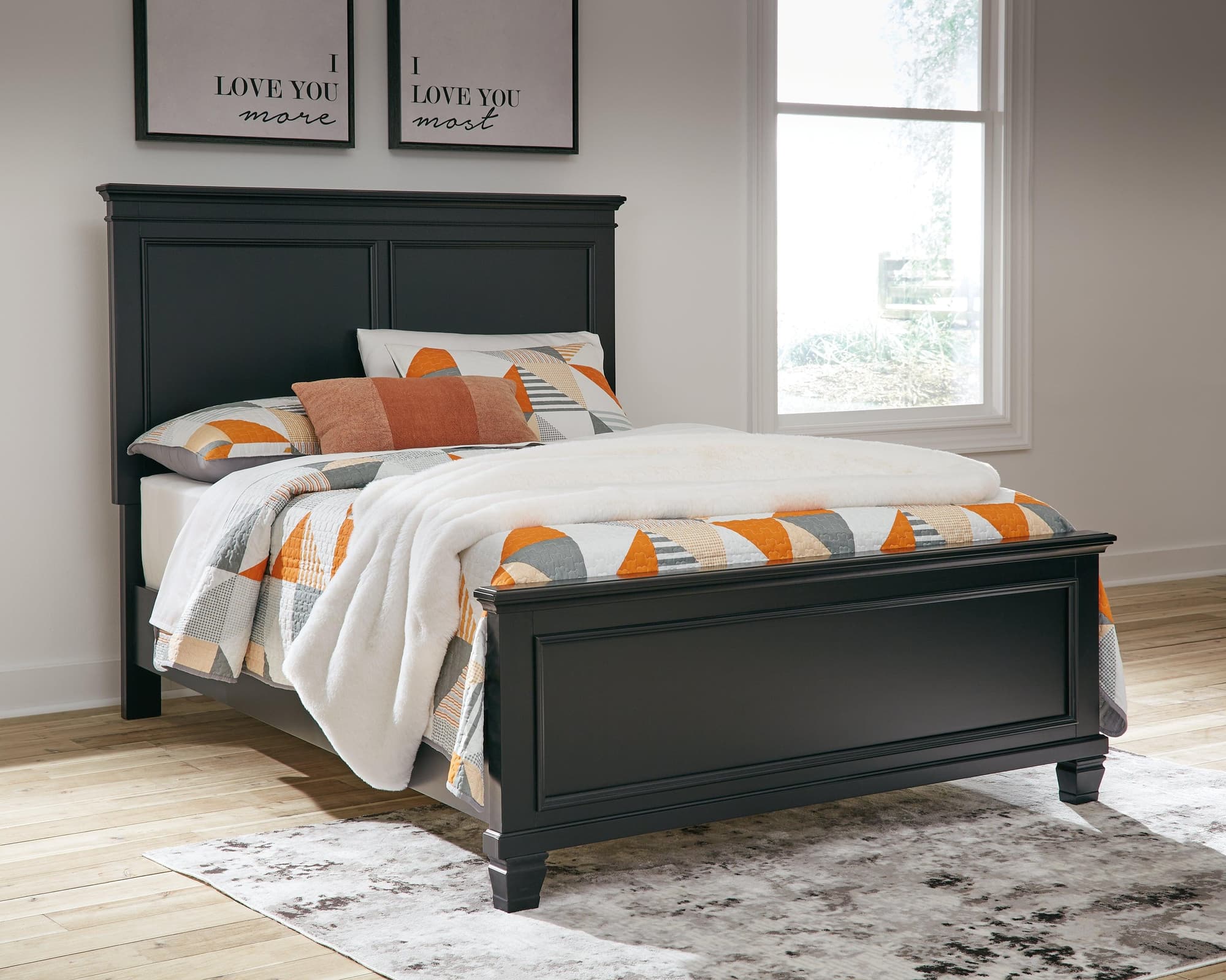 Lanolee Black Full Panel Bed - Image 1