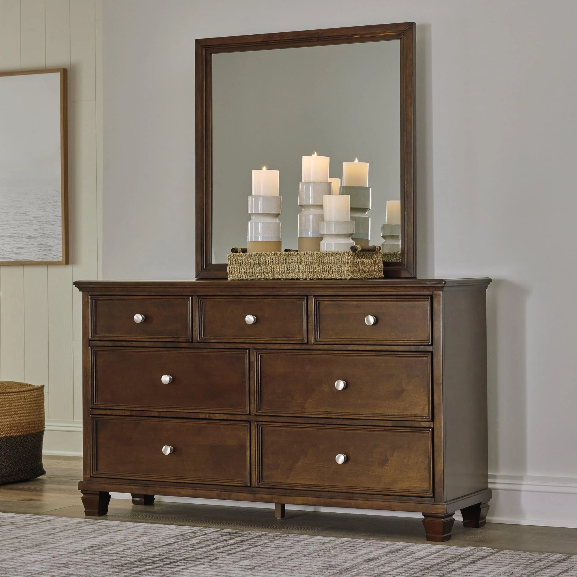 Danabrin Brown Dresser And Mirror - Image 1