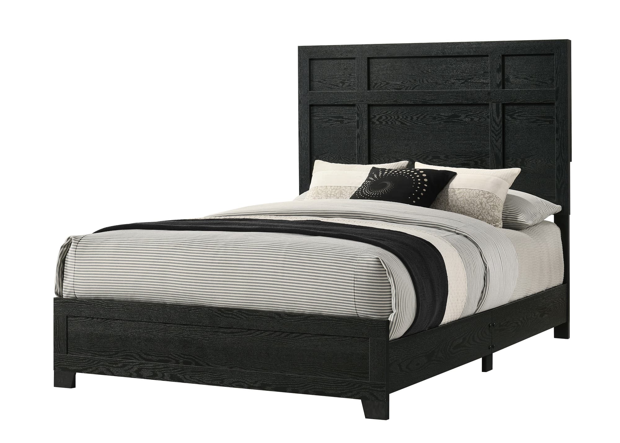 Cadence Black Panel Queen Bed - Image 1