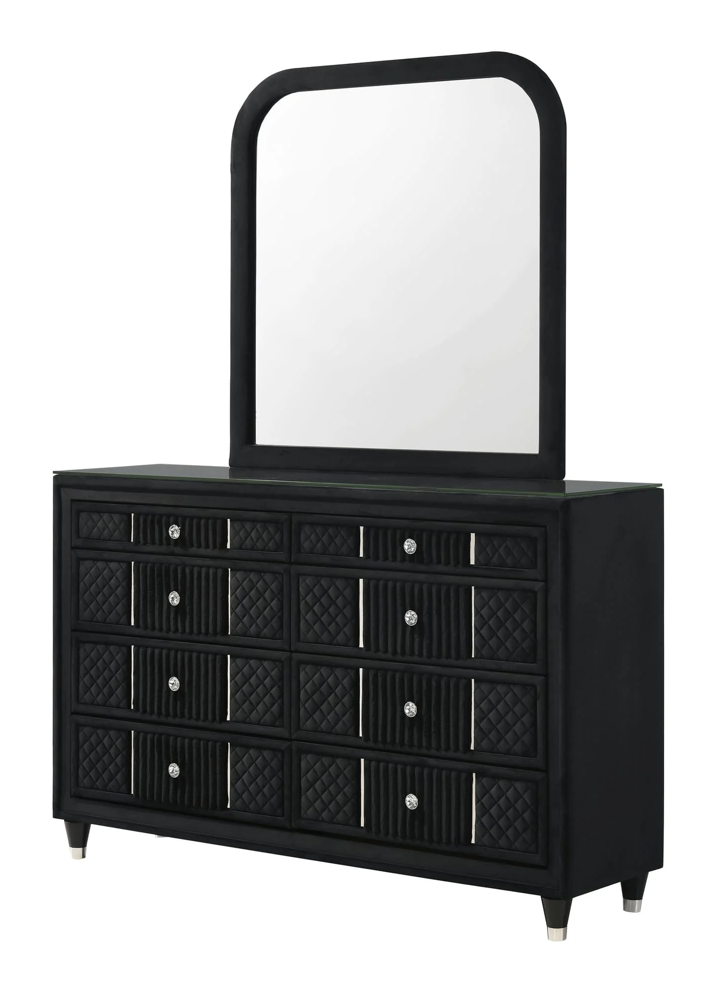 Armany Black Upholstered Dresser - Image 1