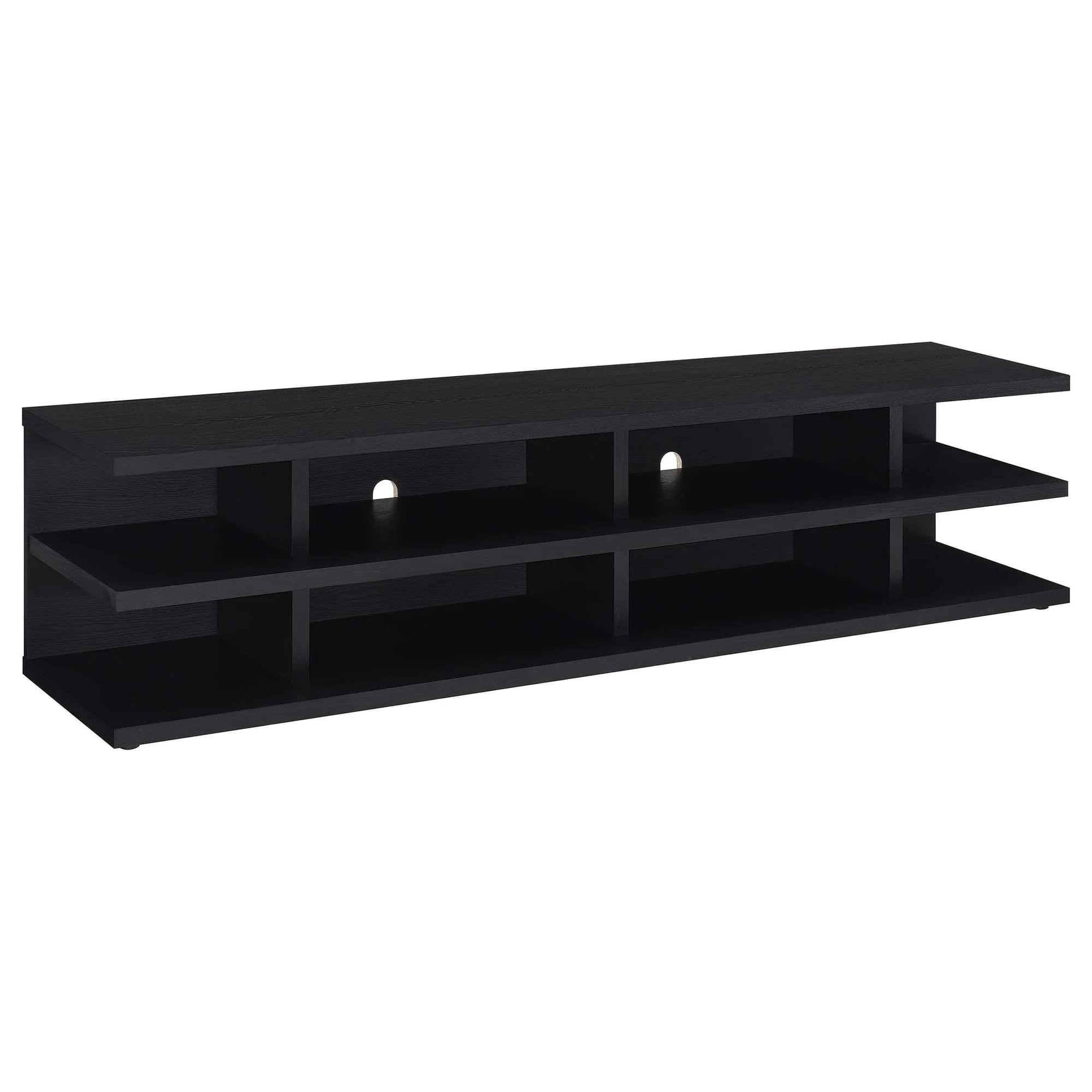 Cartmill 78-inch 2-tier TV Stand Media Console Black - Image 1
