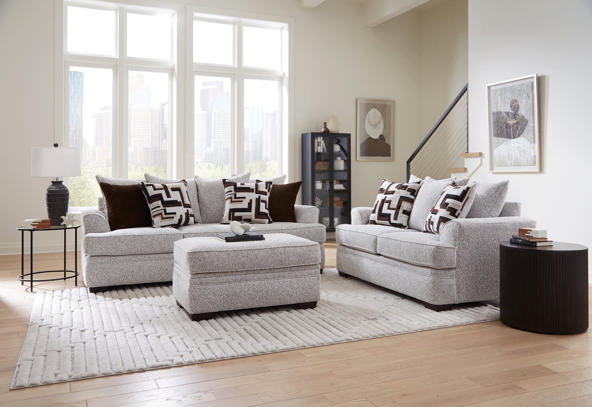 Jundo Cognac Sofa & Loveseat Set - Image 1