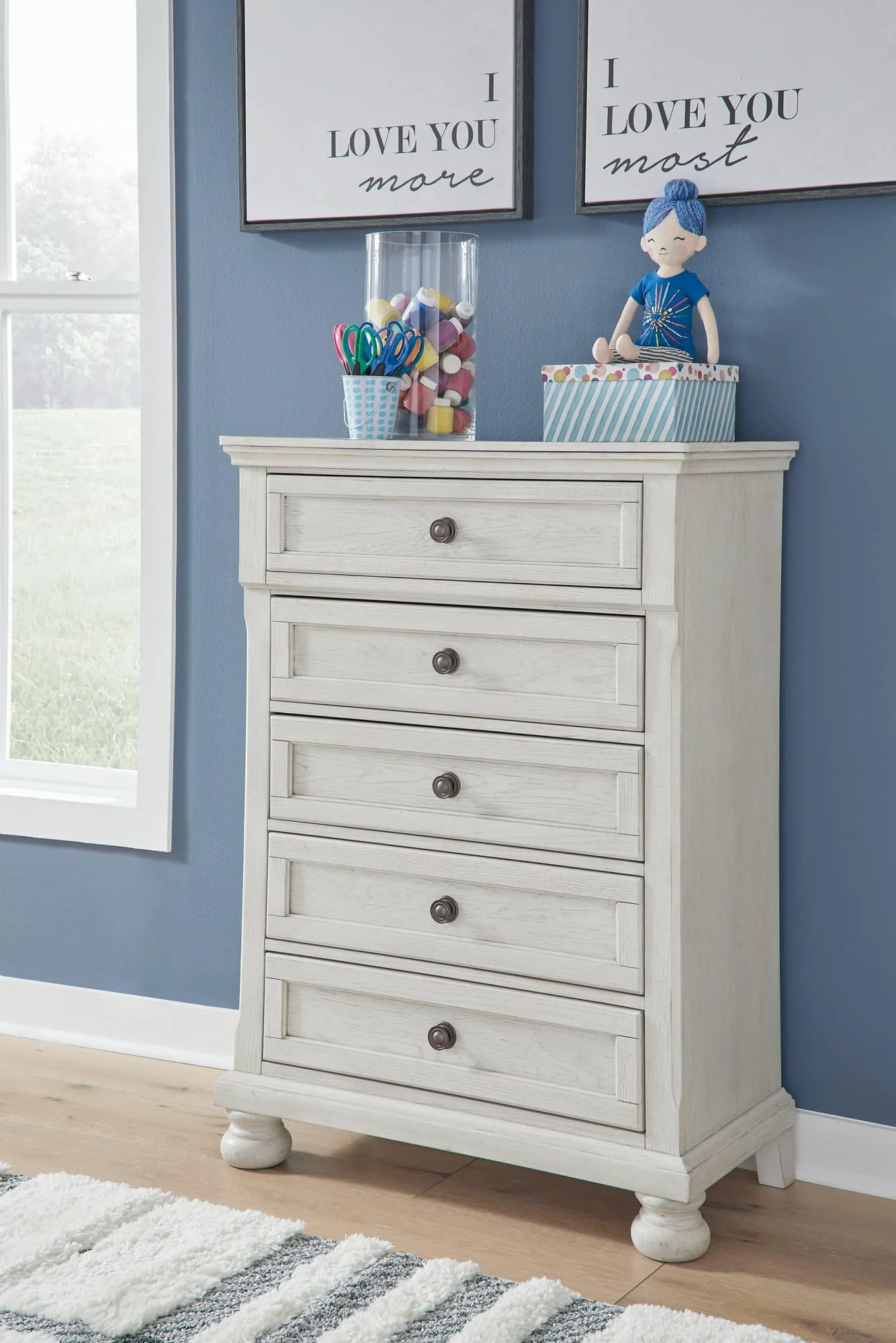 Robbinsdale Antique White Chest Of Drawers - Image 1