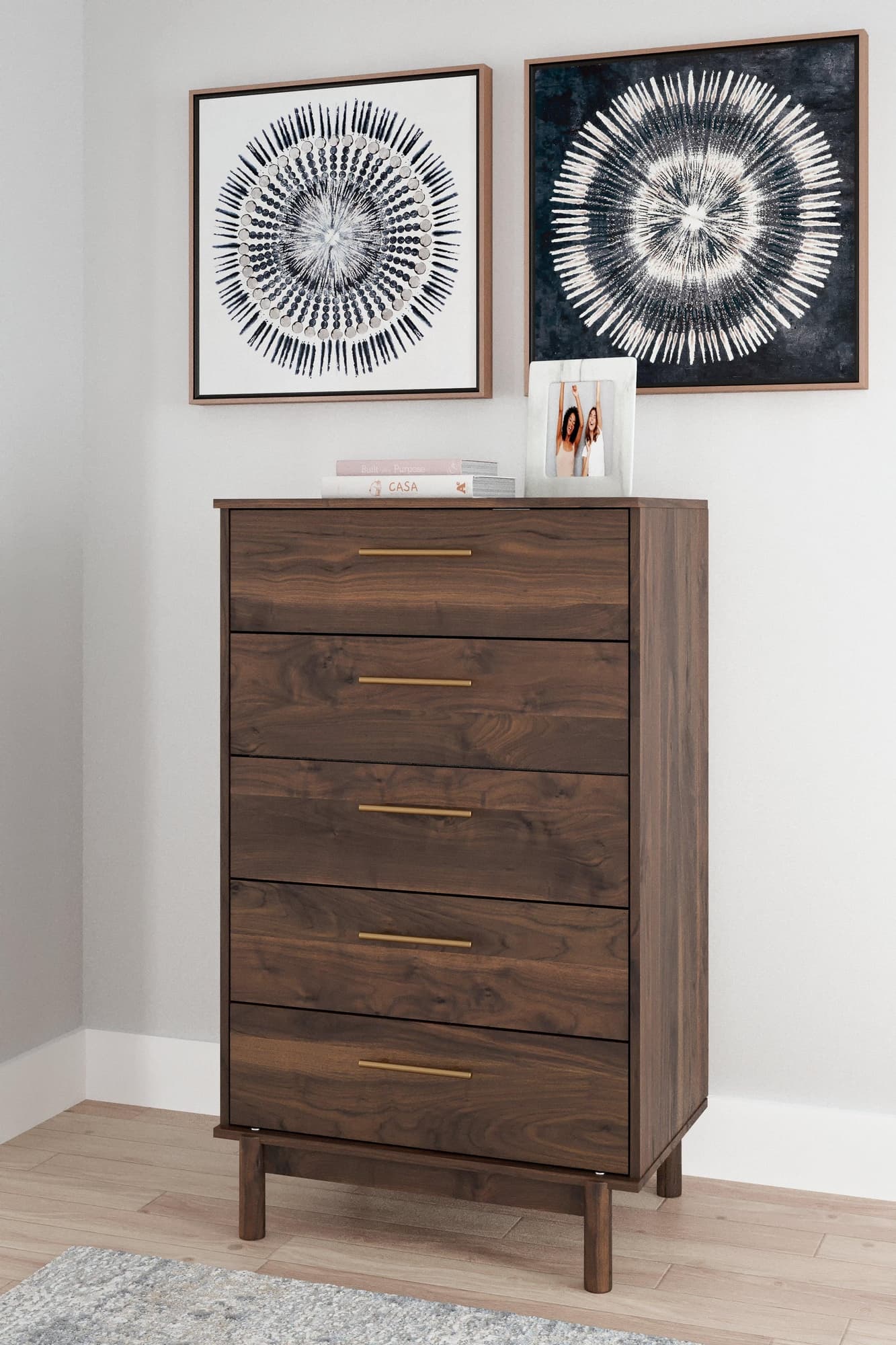 Calverson Mocha Chest Of Drawers - Image 1