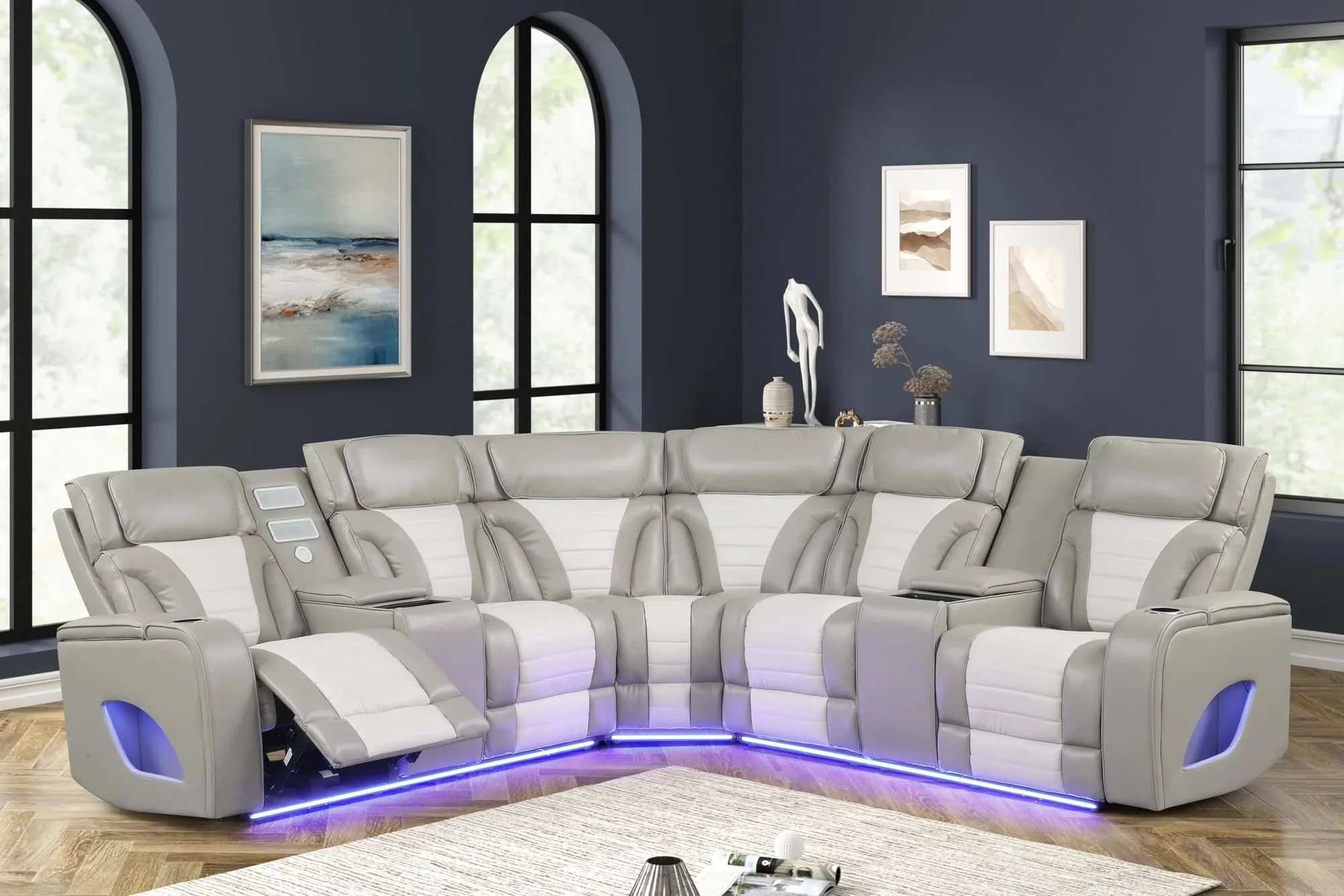 Ibiza Gray Power Reclining Sectional - Image 1