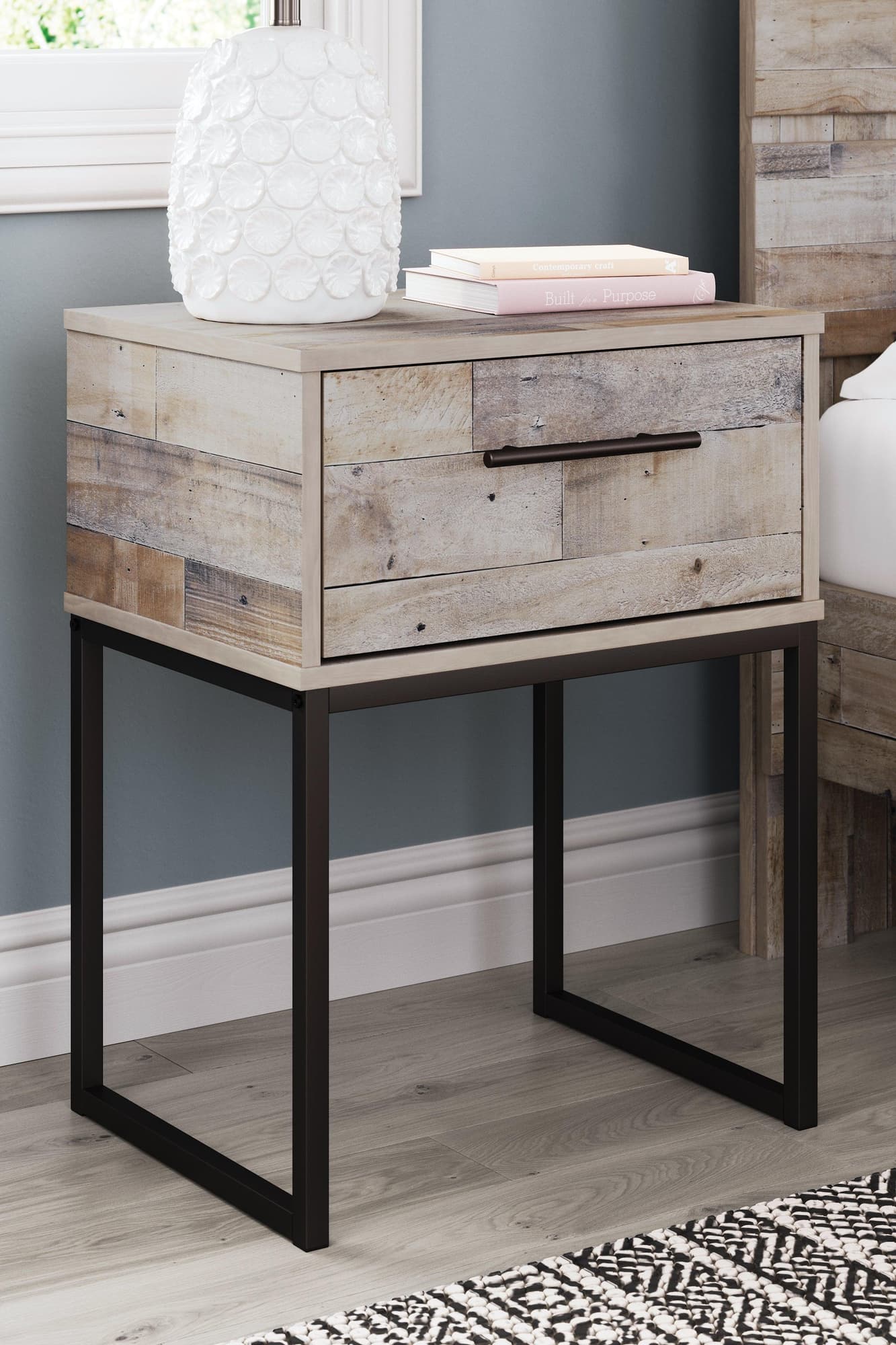 Neilsville Whitewash Nightstand - Image 1
