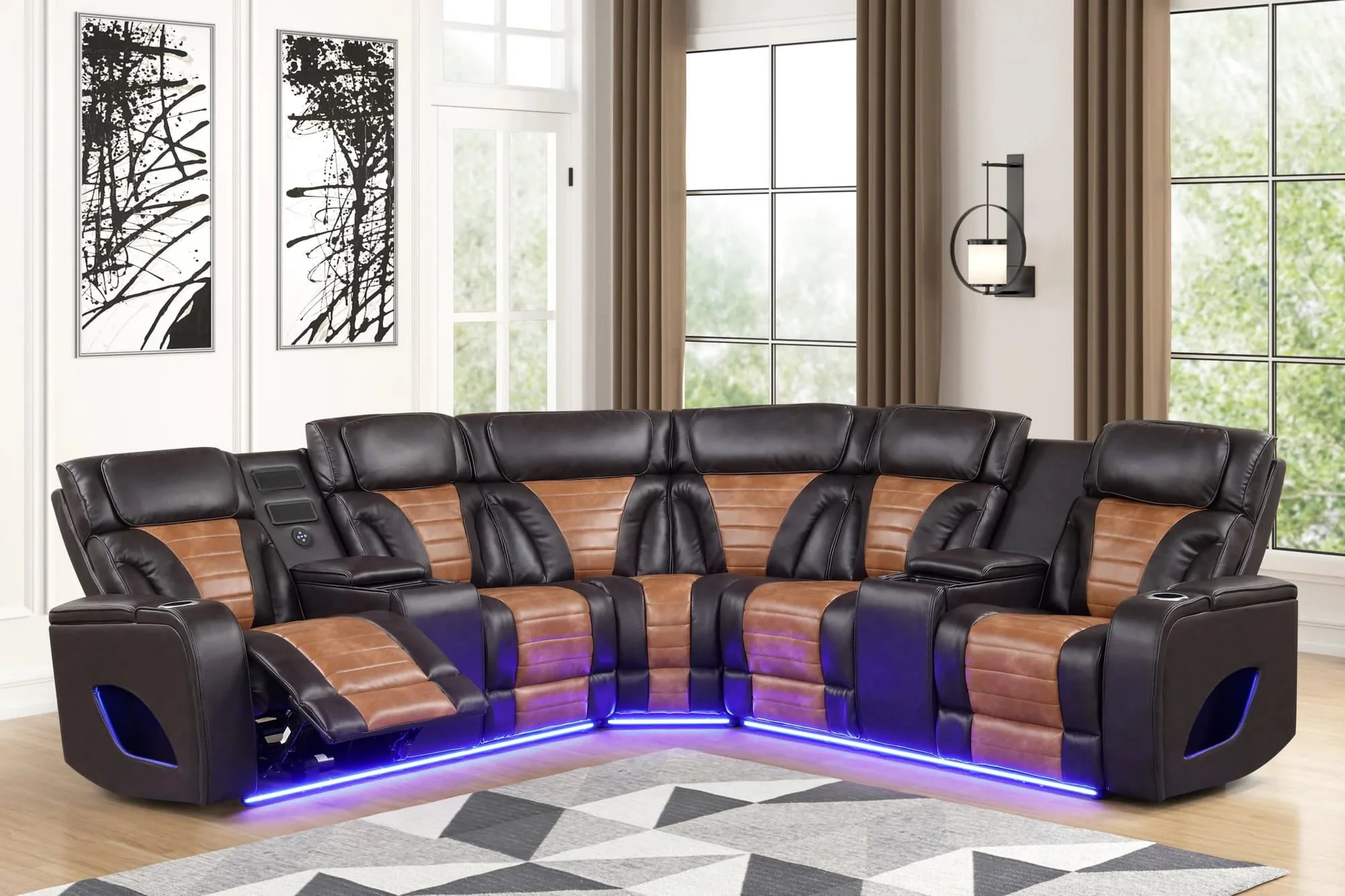 Ibiza Brown Power Reclining Sectional - Image 1