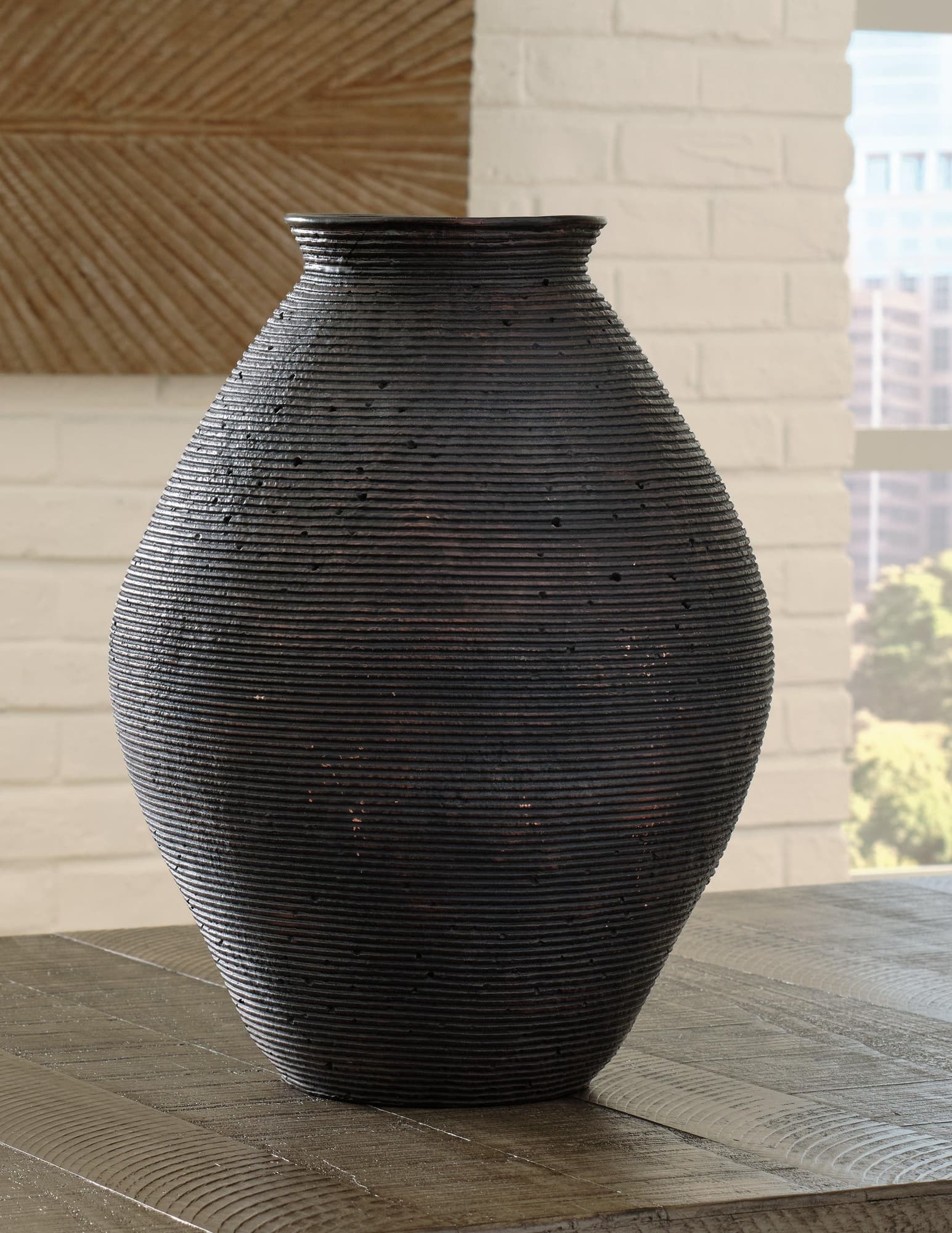 Hannela Antique Brown Vase - Image 1