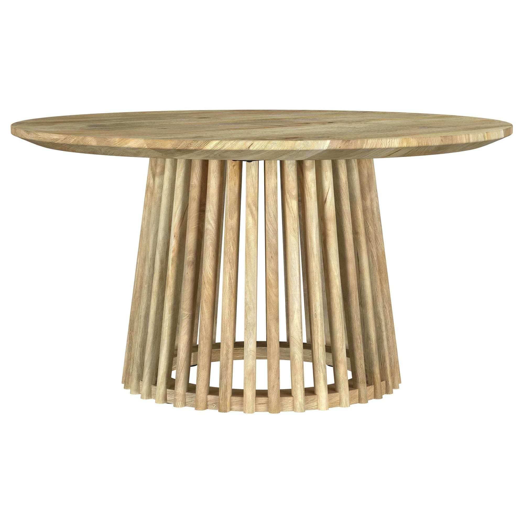 Touhy Round Solid Wood Cocktail Coffee Table Natural Mango - Image 1