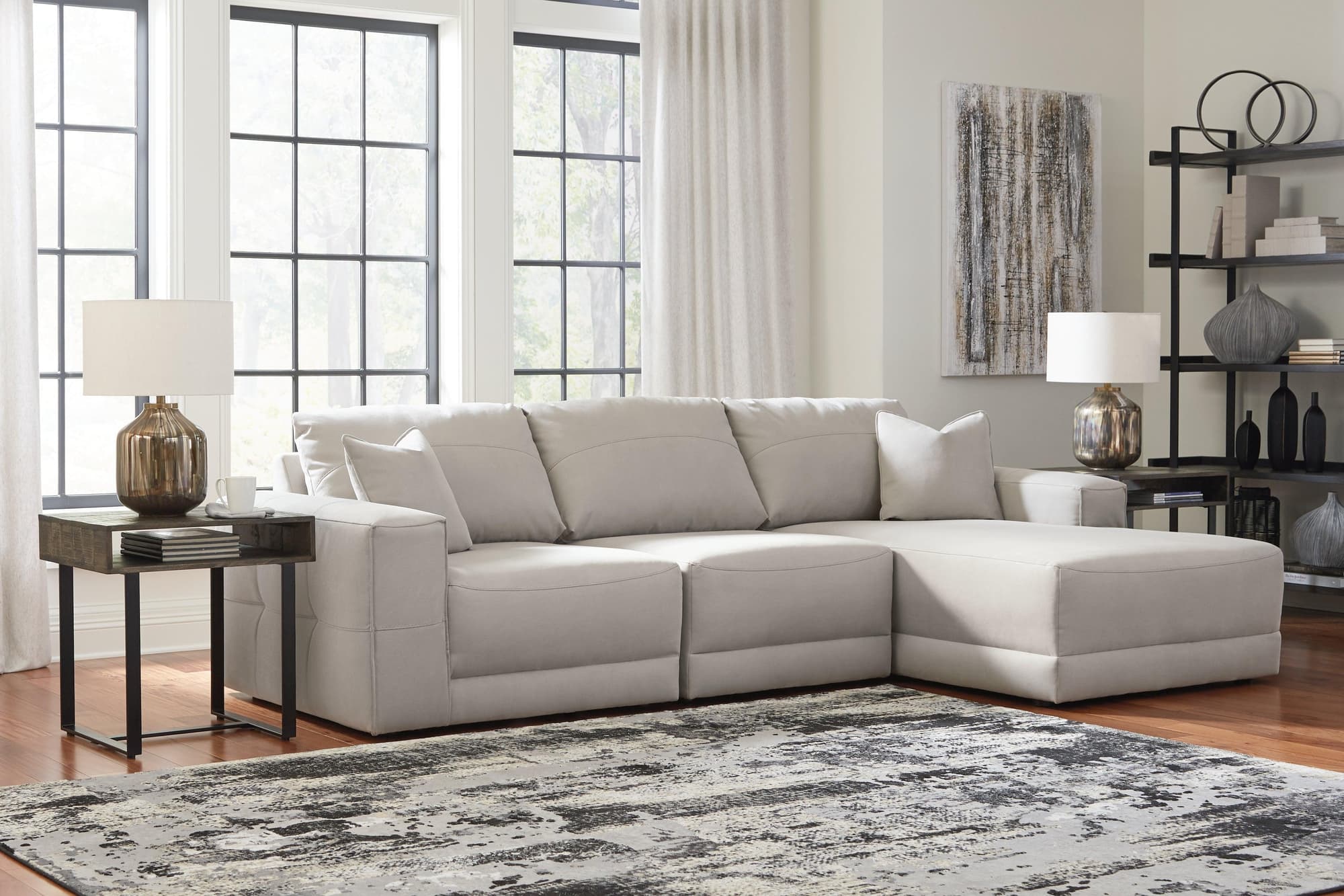Next-Gen Gaucho Gray 3-Piece Sectional Sofa With Chaise - Image 1