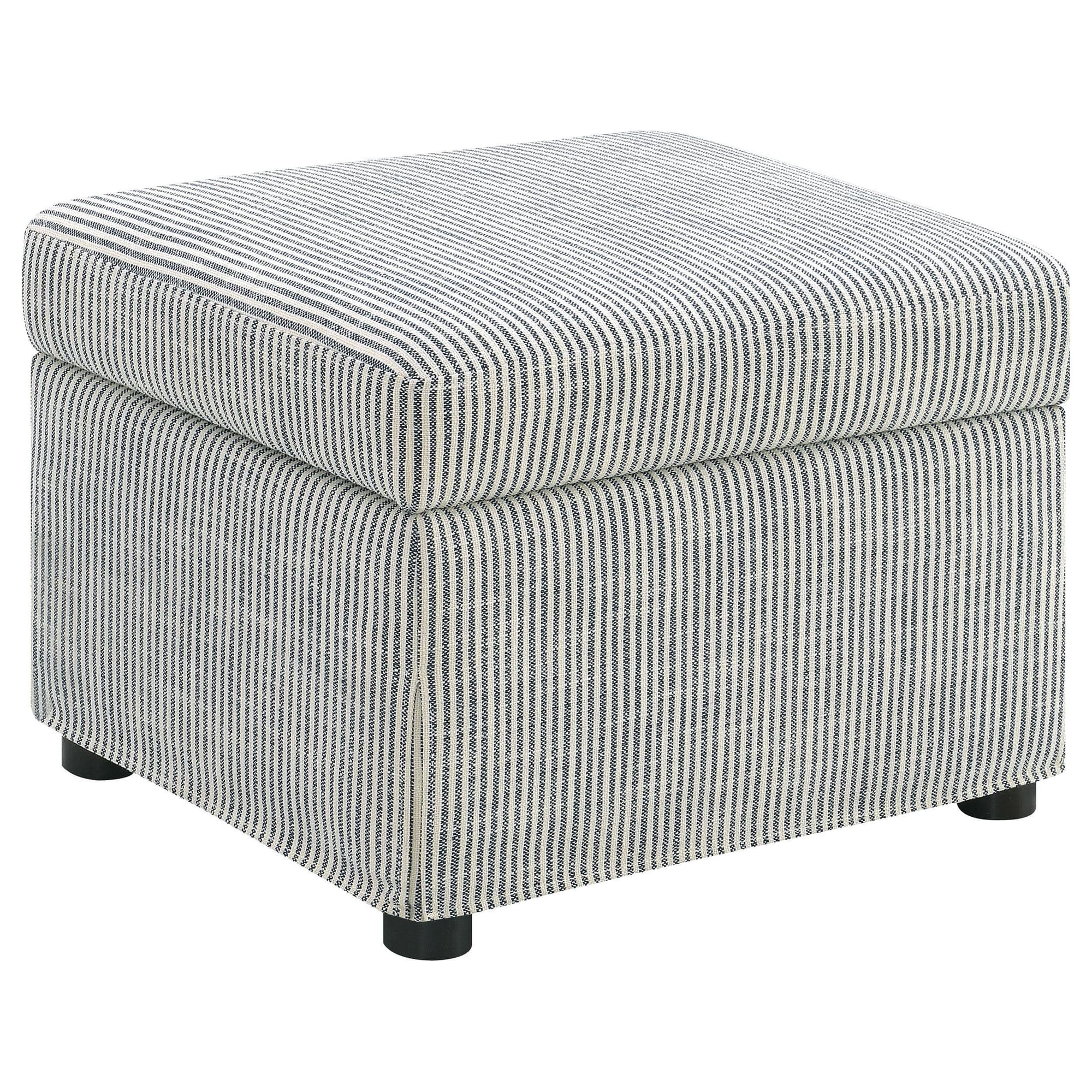 Winter Upholstered Hydraulic Lift Top Storage Ottoman Grey - Image 1