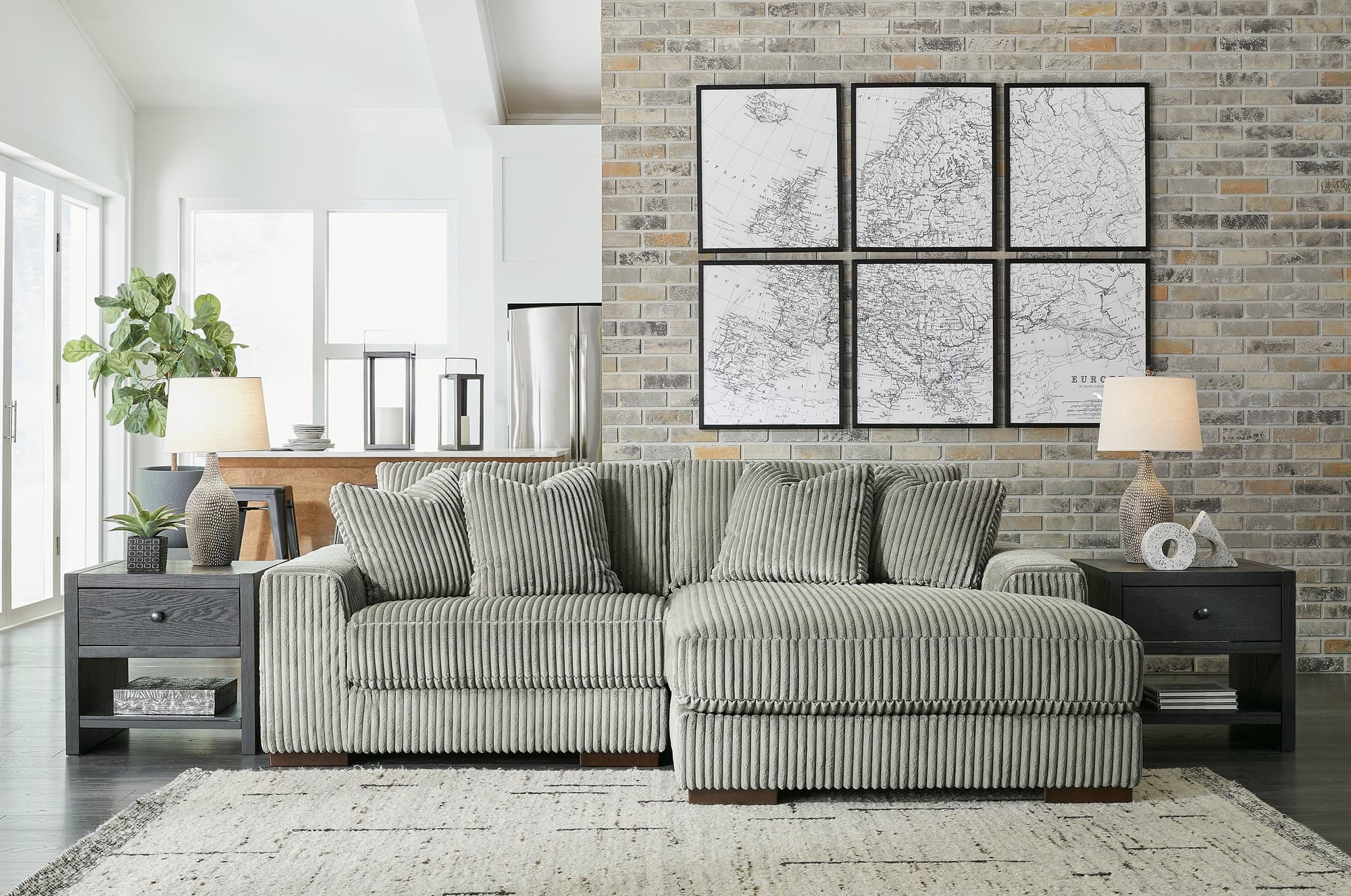 Lindyn Fog 2-Piece Sectional With Chaise - Image 1