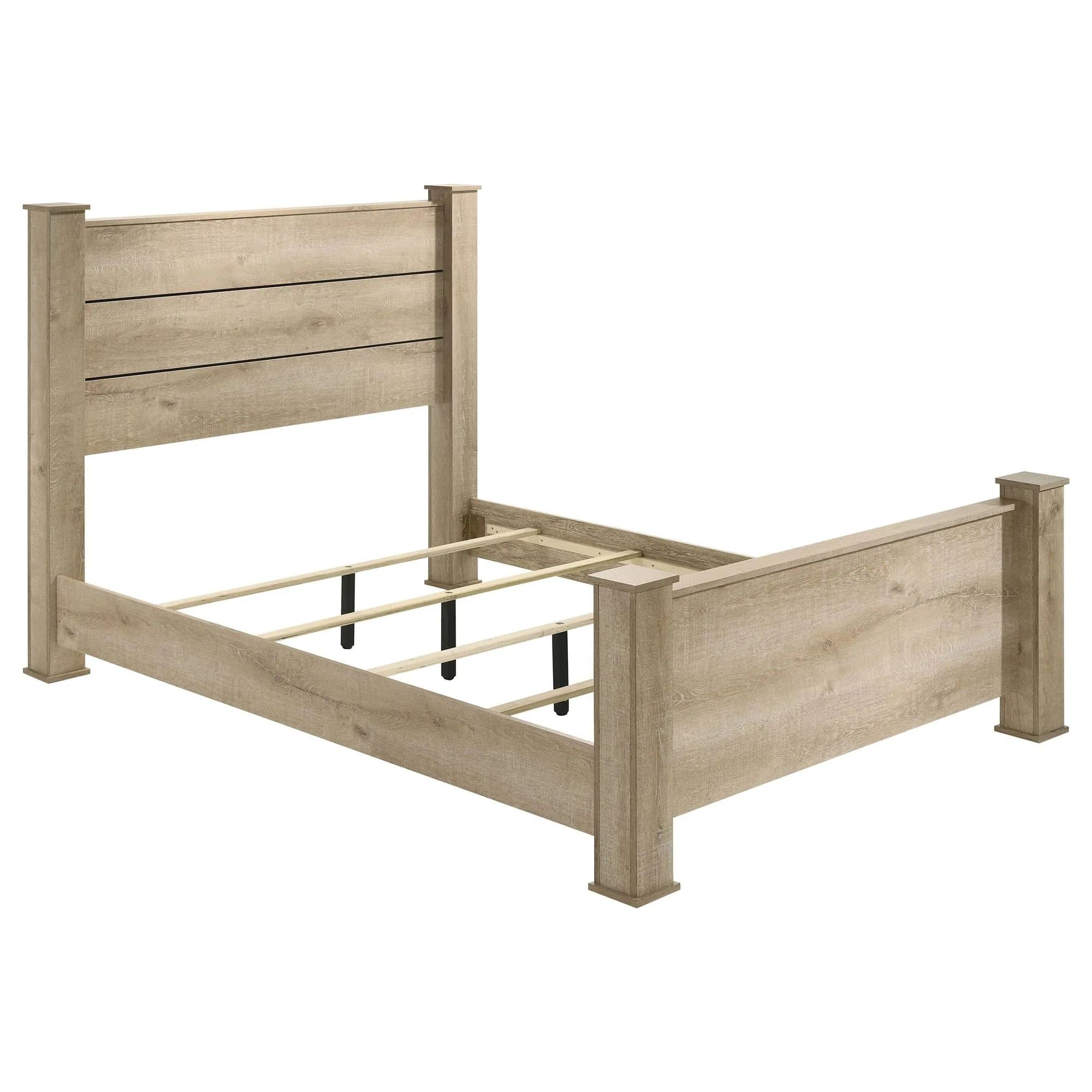 Oakglen 55-inch Eastern King Panel Bed Weathered Oak - Image 1