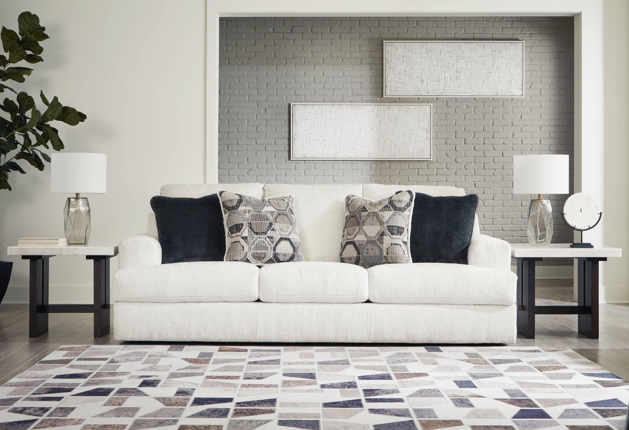 Karinne Linen Velvet Sofa - Image 1