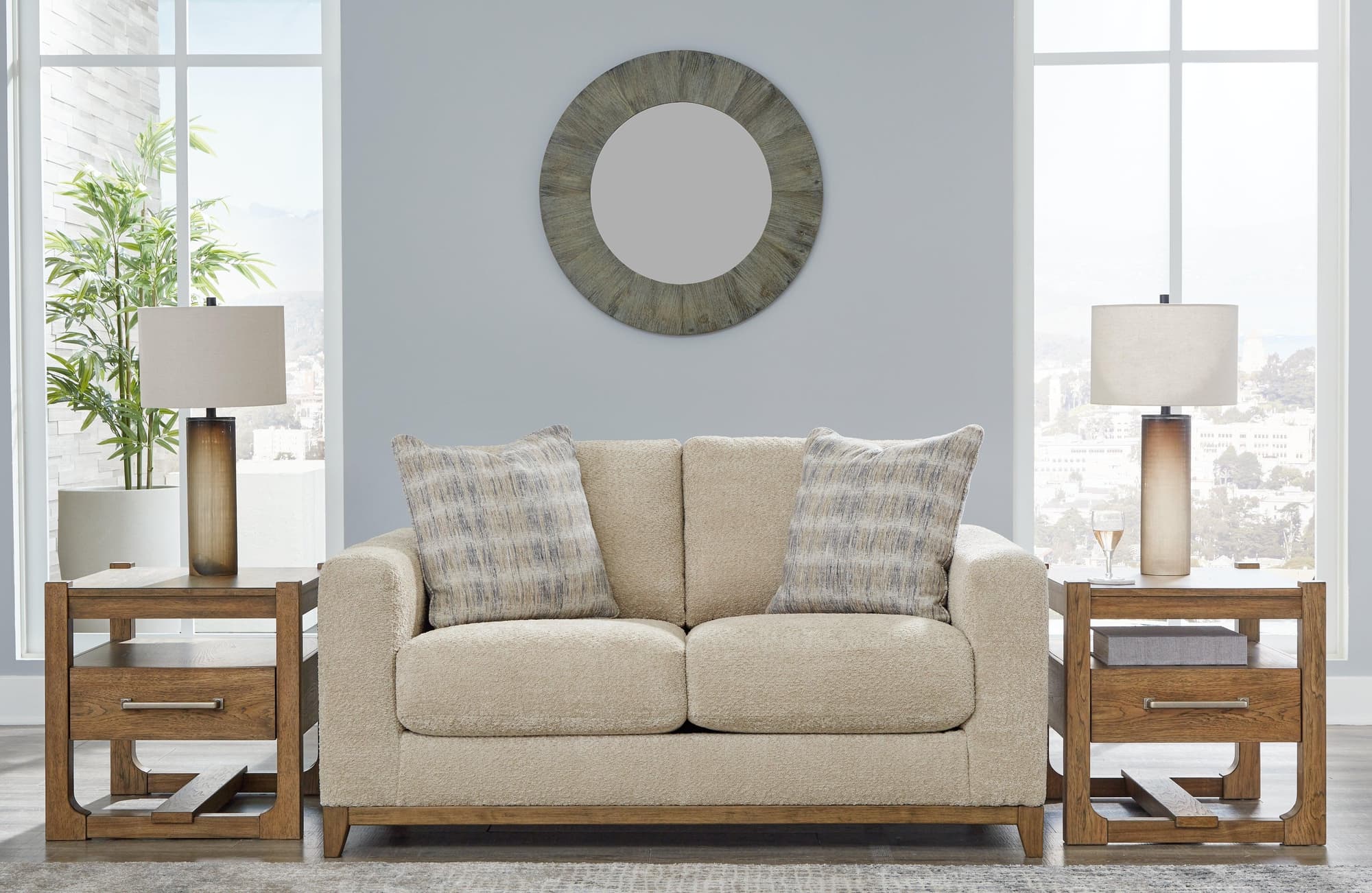 Parklynn Desert Chenille Loveseat - Image 1