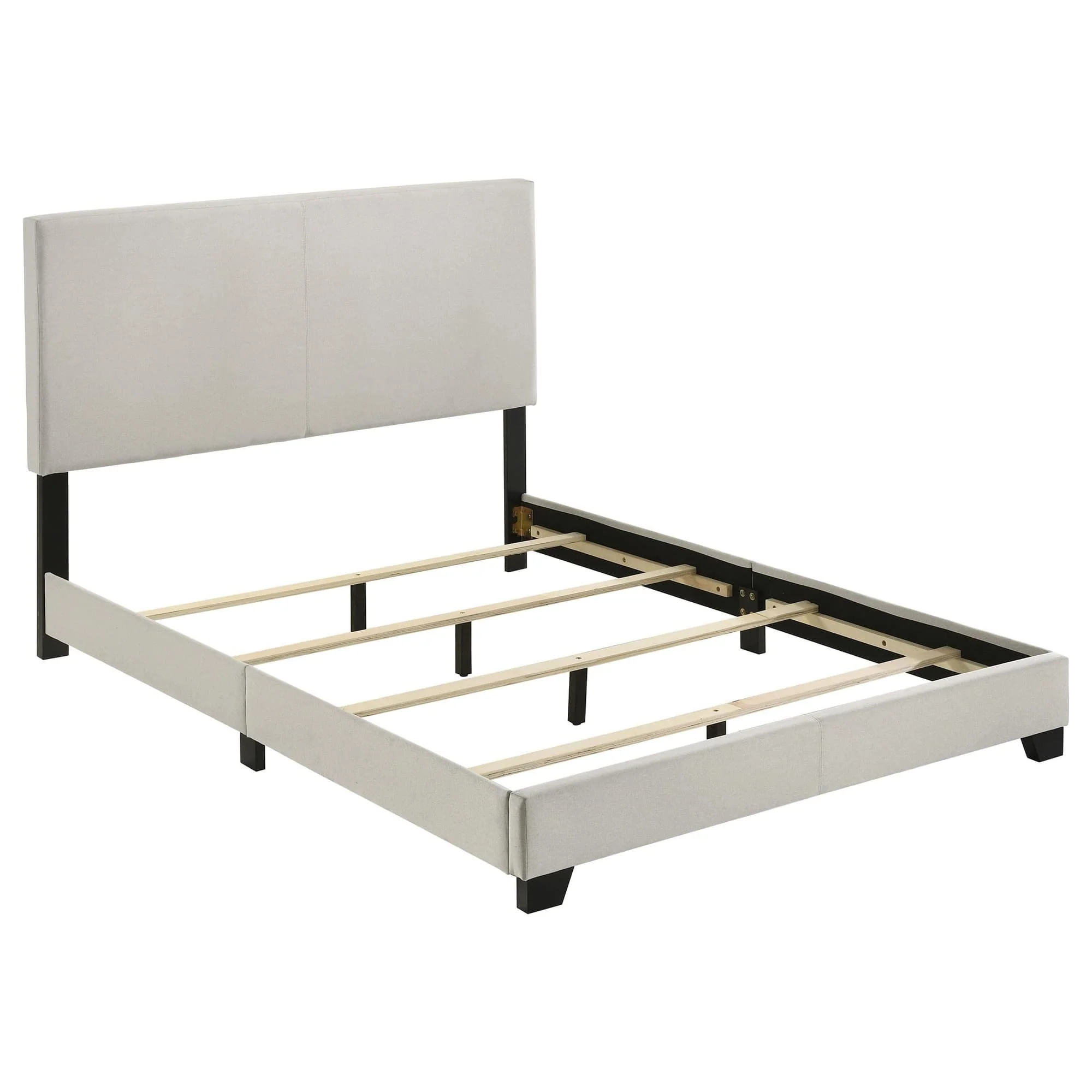 Dorian Fabric Upholstered Full Panel Bed Cream - Image 1