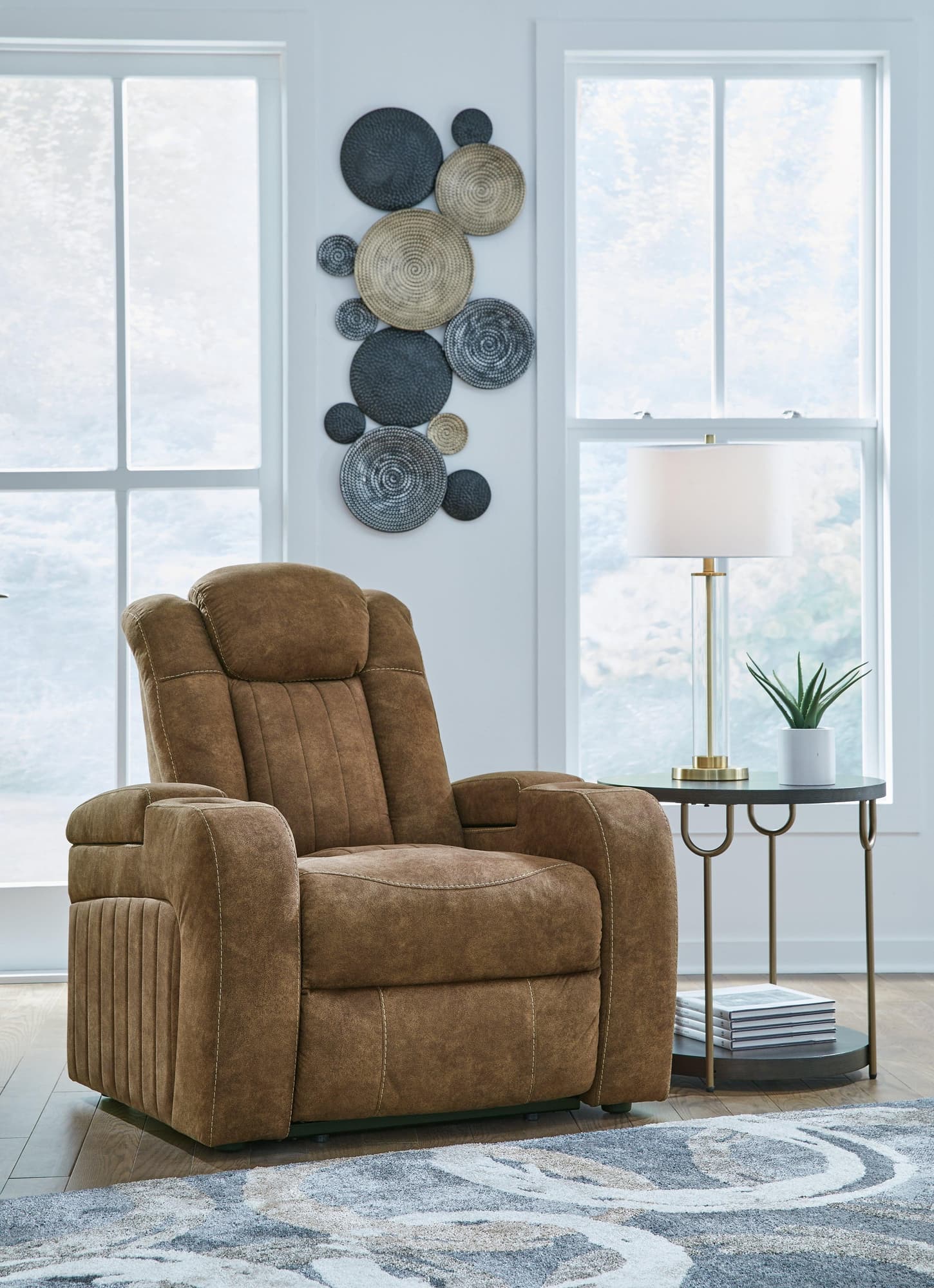 Wolfridge Brindle Faux Leather Power Recliner - Image 1
