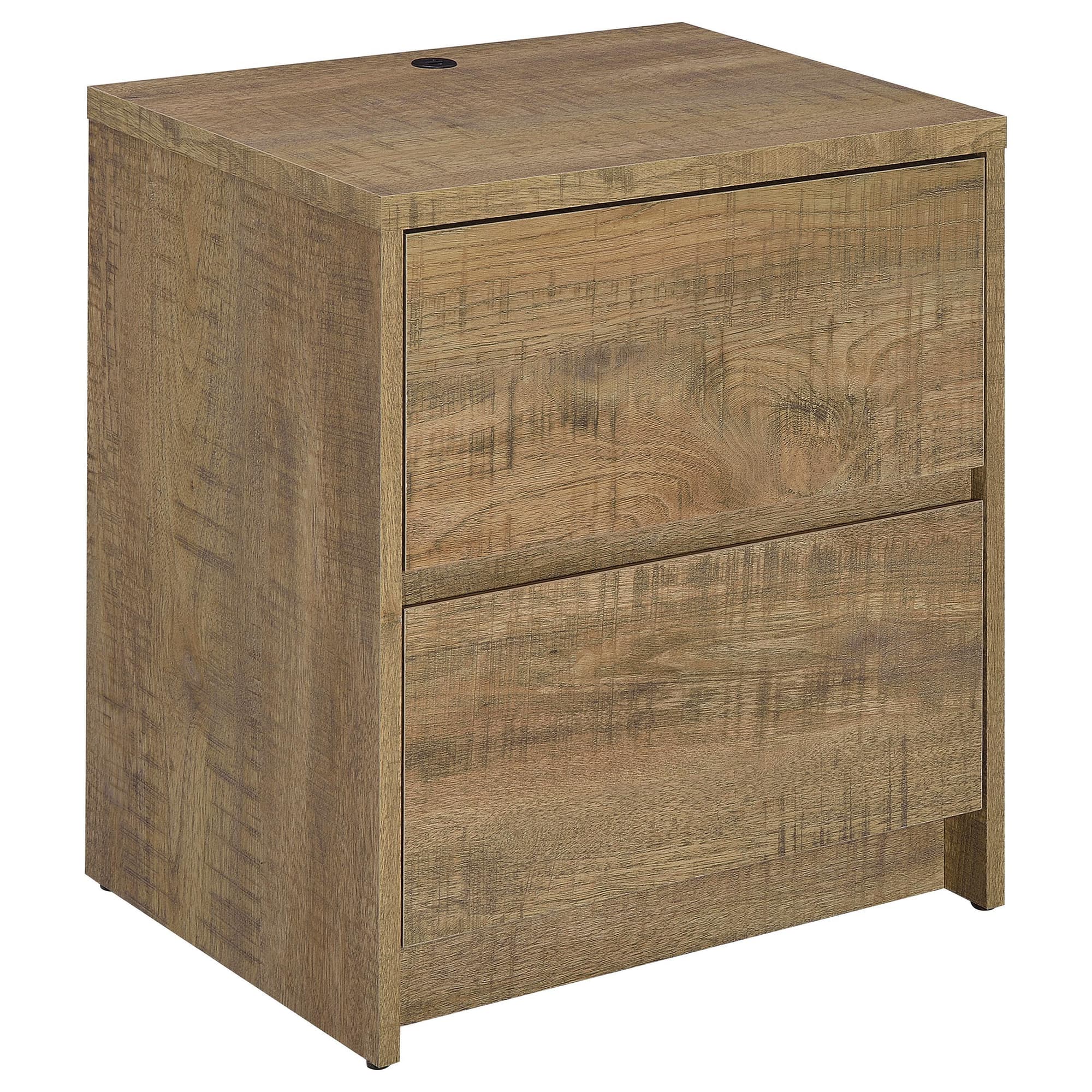 Westpark 2-drawer Nightstand LED Lights and USB Mango - Image 1