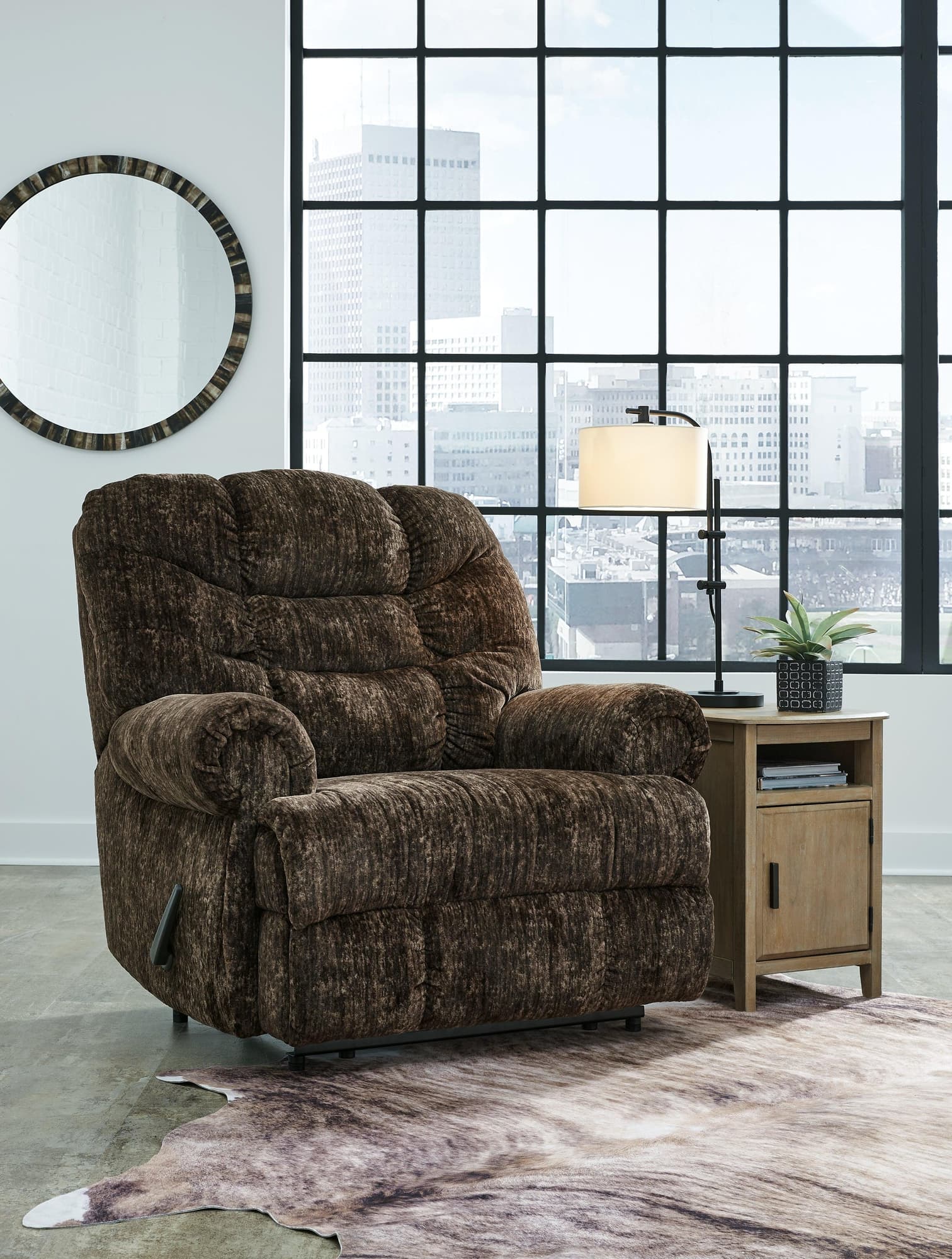 Movie Man Chocolate Velvet Recliner