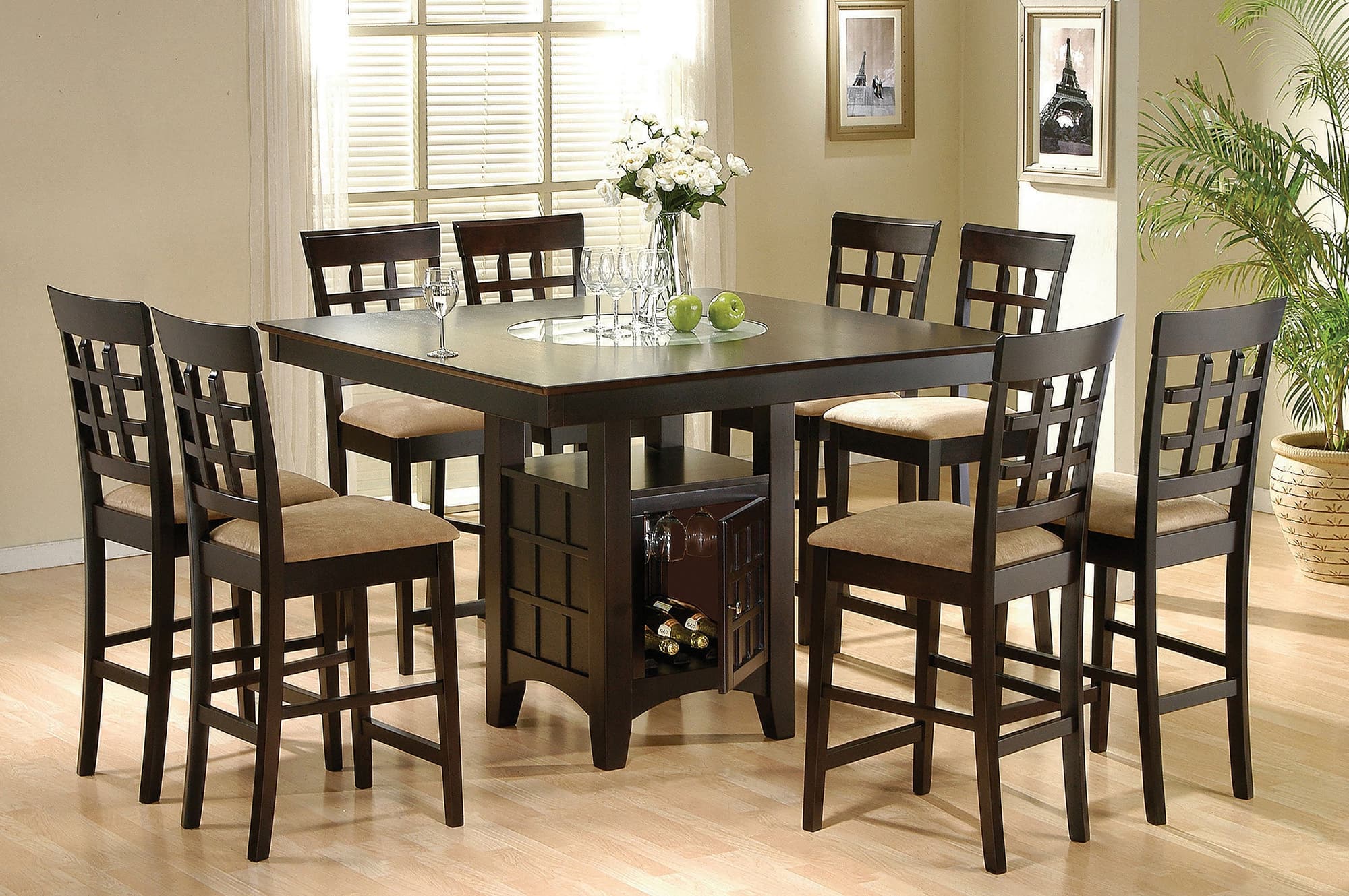 Gabriel Cappuccino Square Counter Height Set - Image 1