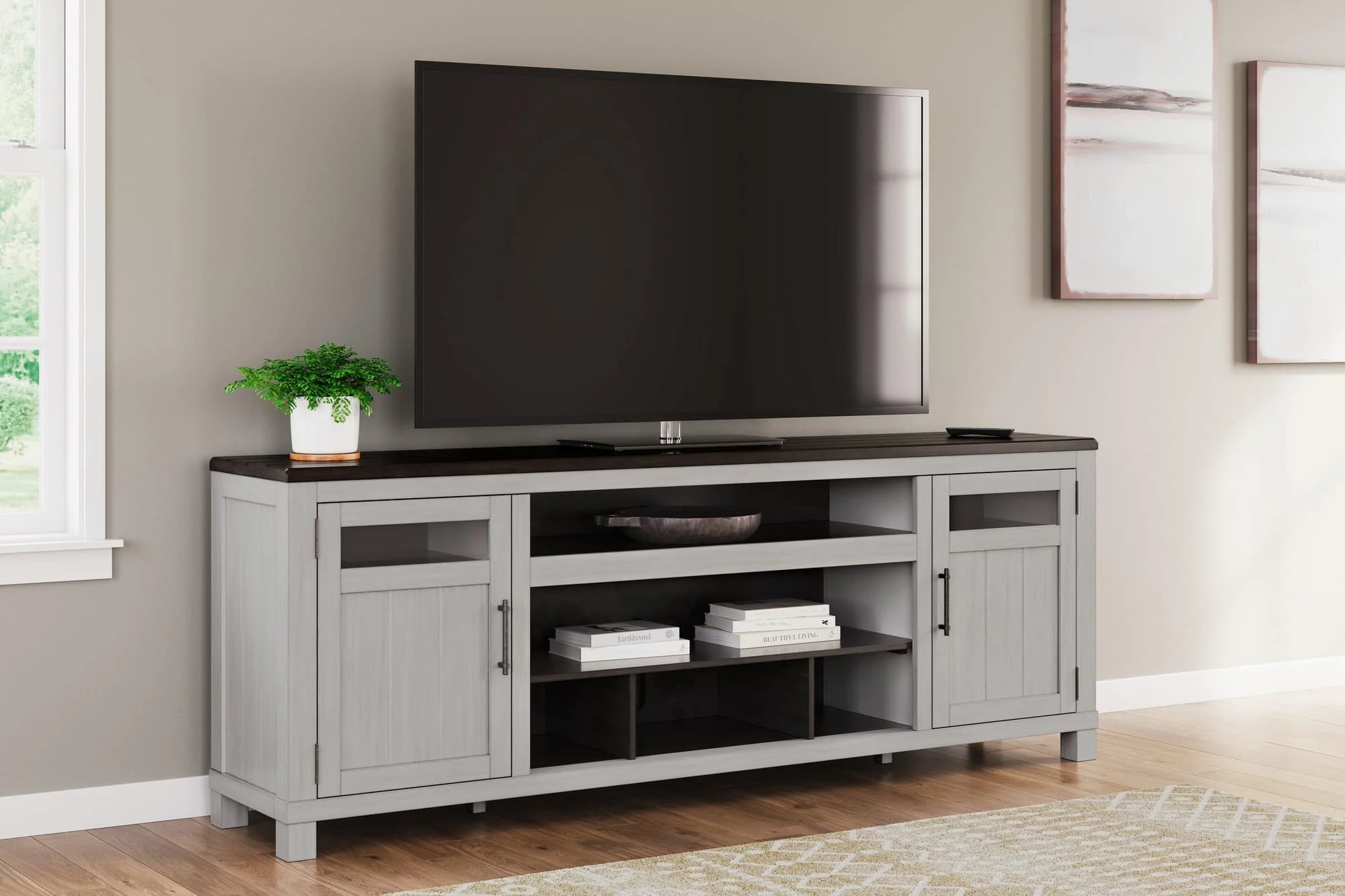 Darborn Gray Brown 88″ Tv Stand