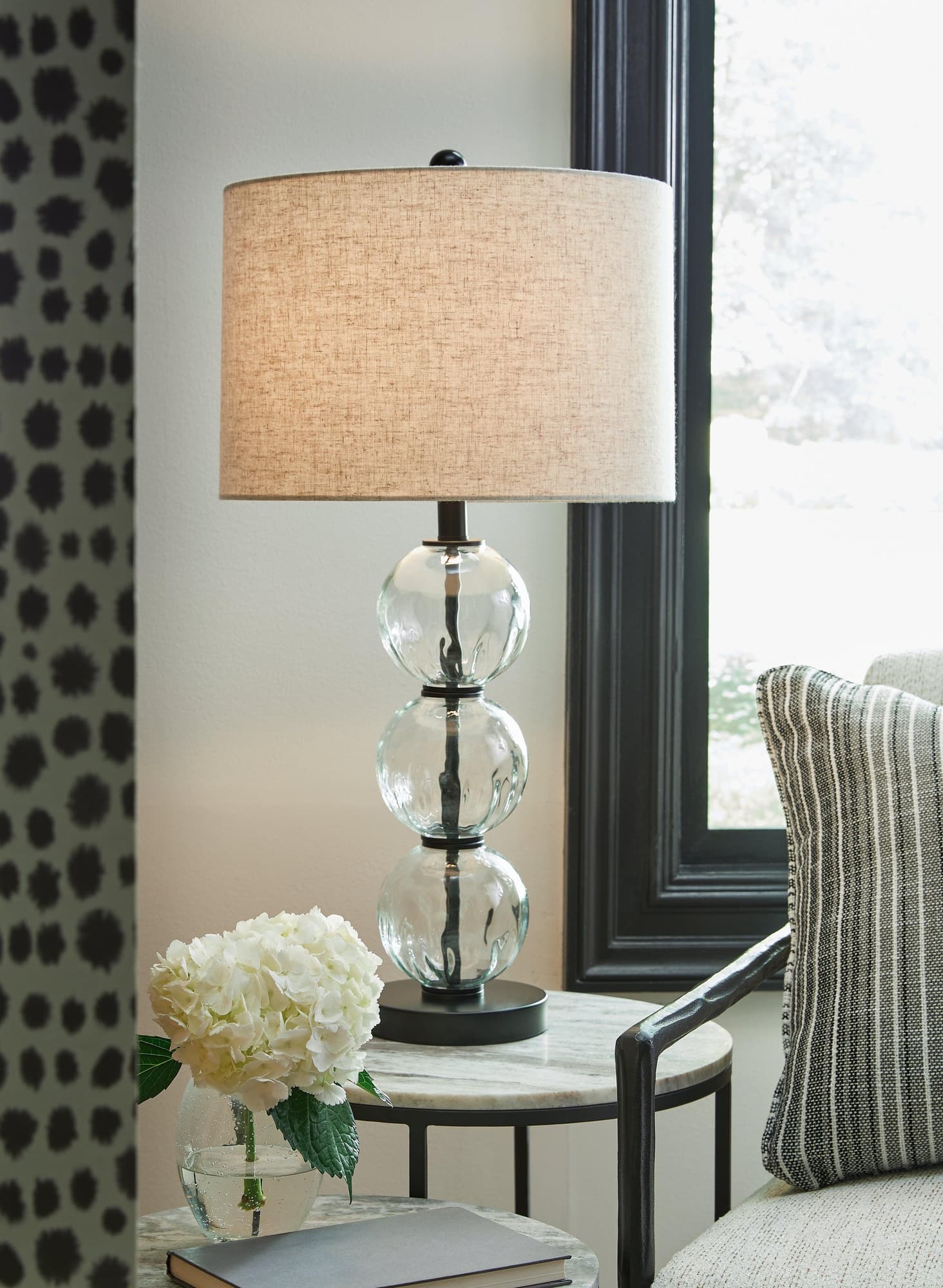 Airbal Clear Black Table Lamp (Set of 2)