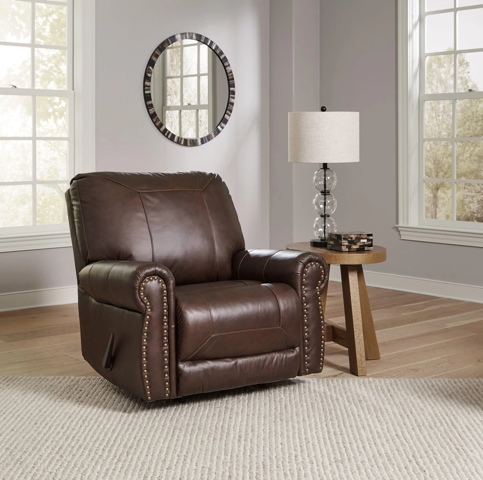 Colleton Dark Brown Leather Recliner - Image 1