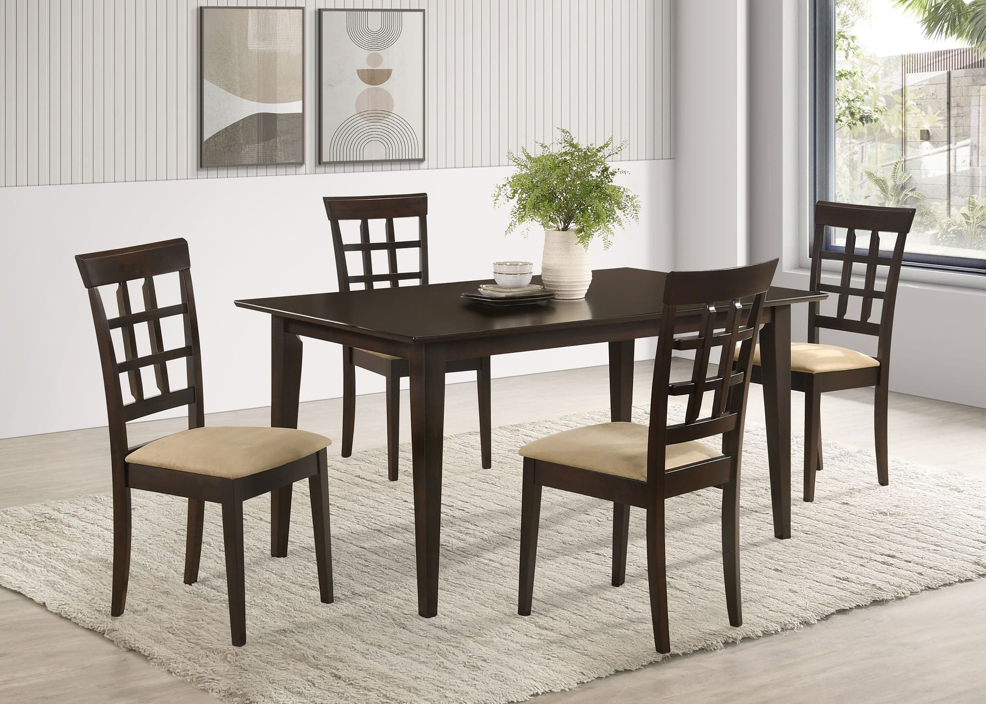 Gabriel Cappuccino Rectangular 59-inch Dining Room Set - Image 1