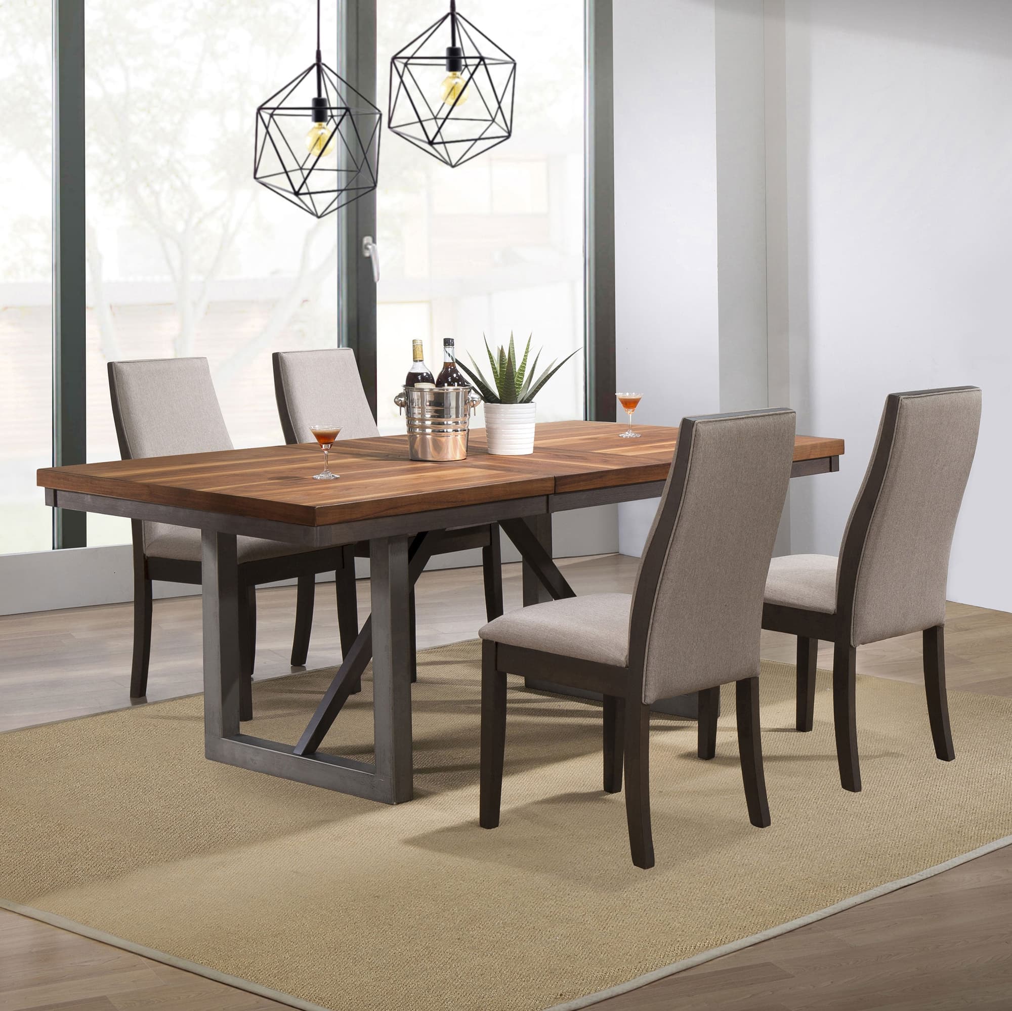 Spring Taupe Rectangular Dining Room Set - Image 1
