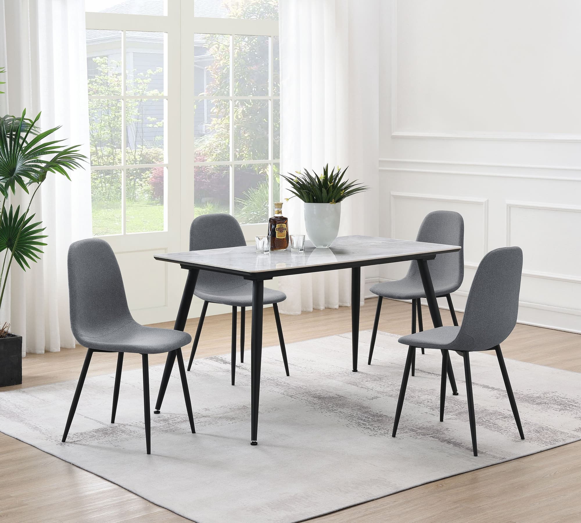 Dennison Grey Rectangular Dining Room Set - Image 1
