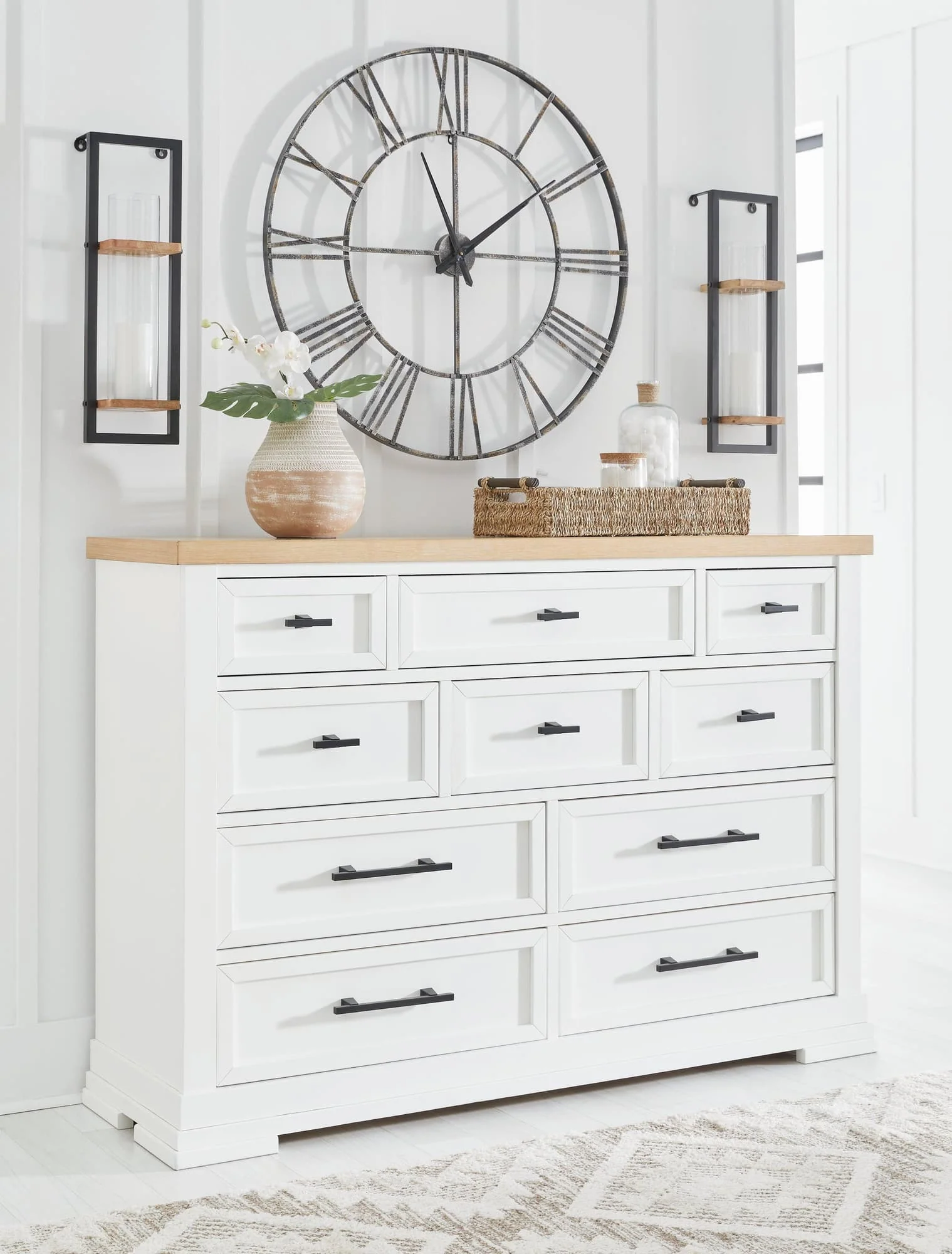 Ashbryn White Natural Dresser - Image 1