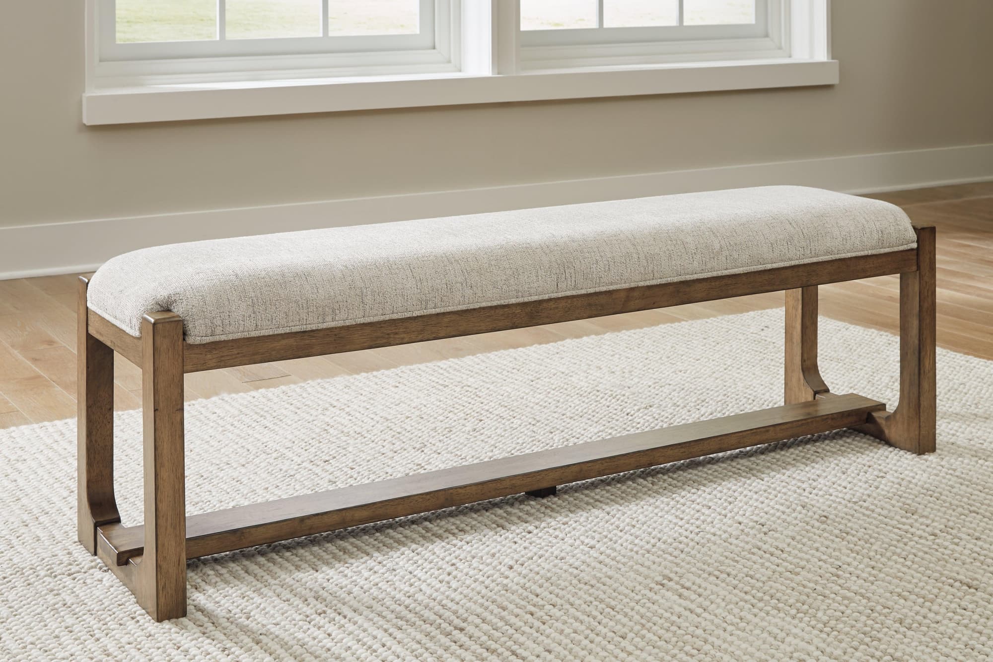 Cabalynn Oatmeal Light Brown 63″ Dining Bench