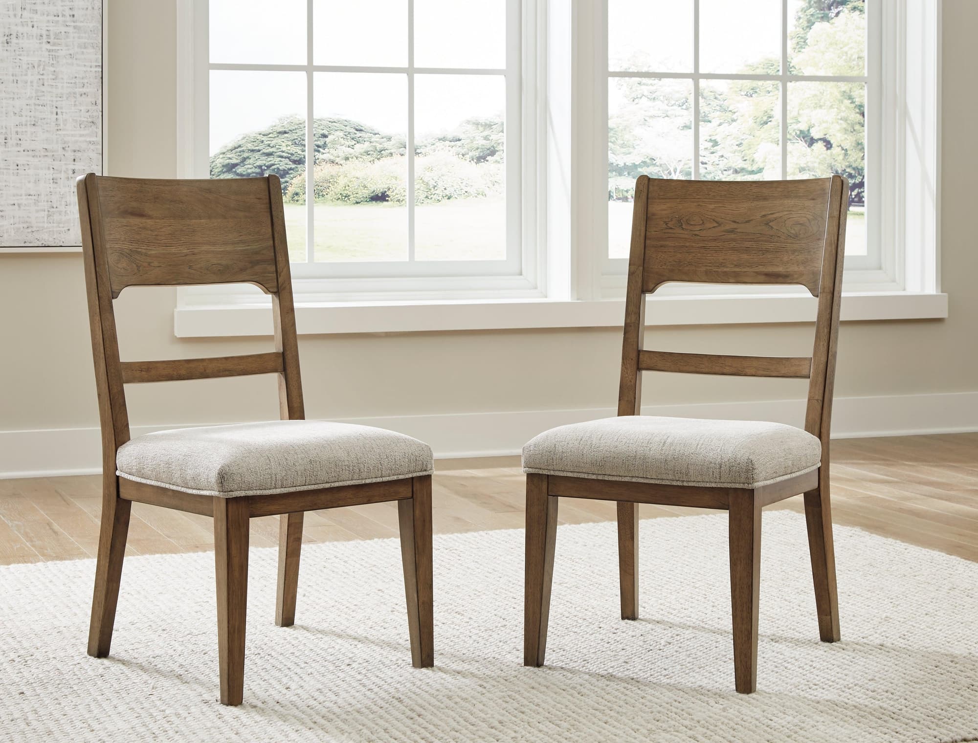 Cabalynn Oatmeal Light Brown Dining Chair - Image 1