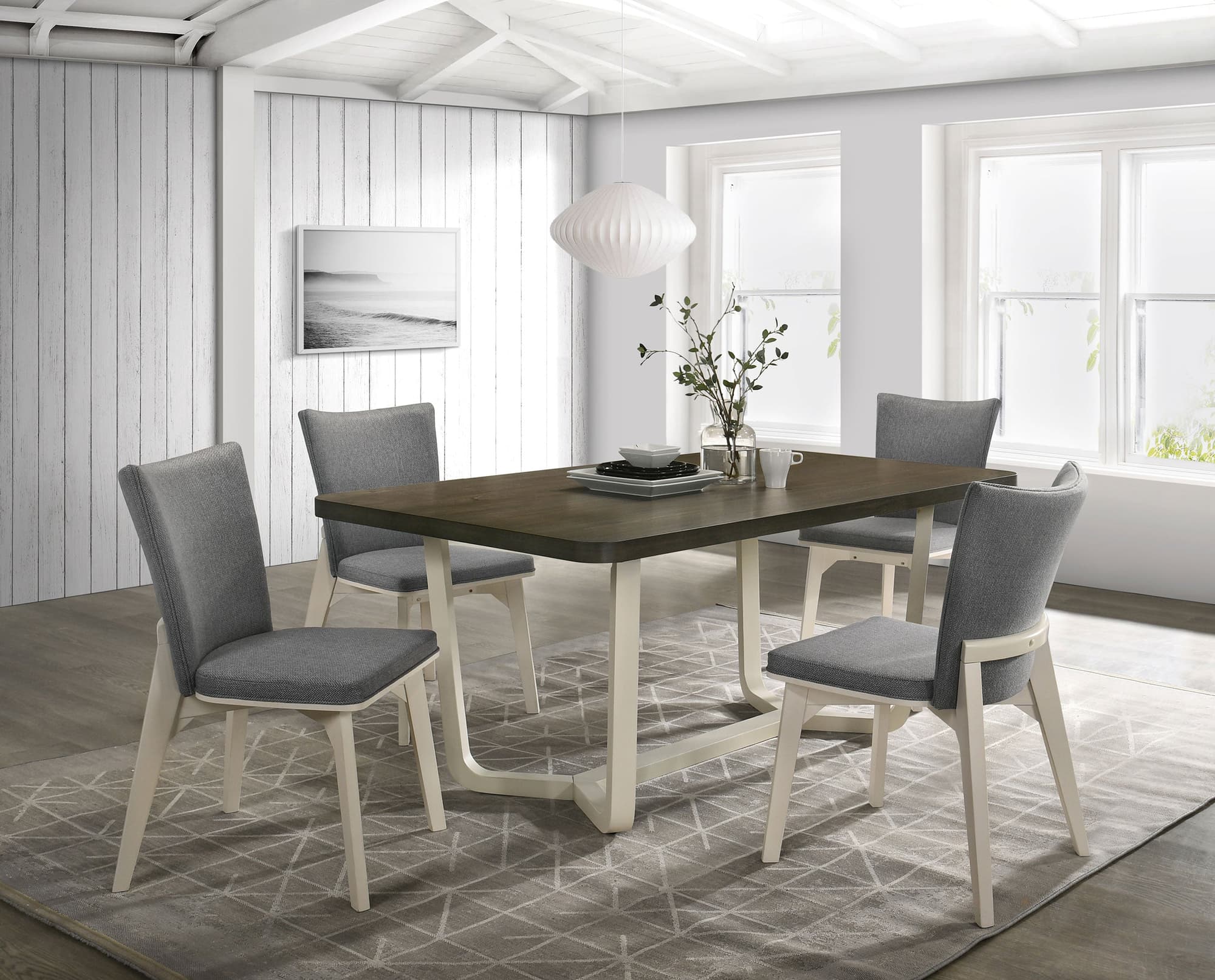 Biloxi Gray Brown 71-inch Rectangular Dining Set - Image 1