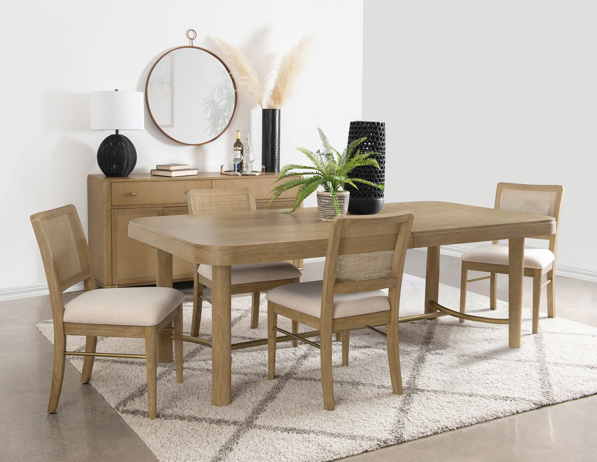 Arini Sand Wash Extension Leaf Dining Room Set - Image 1