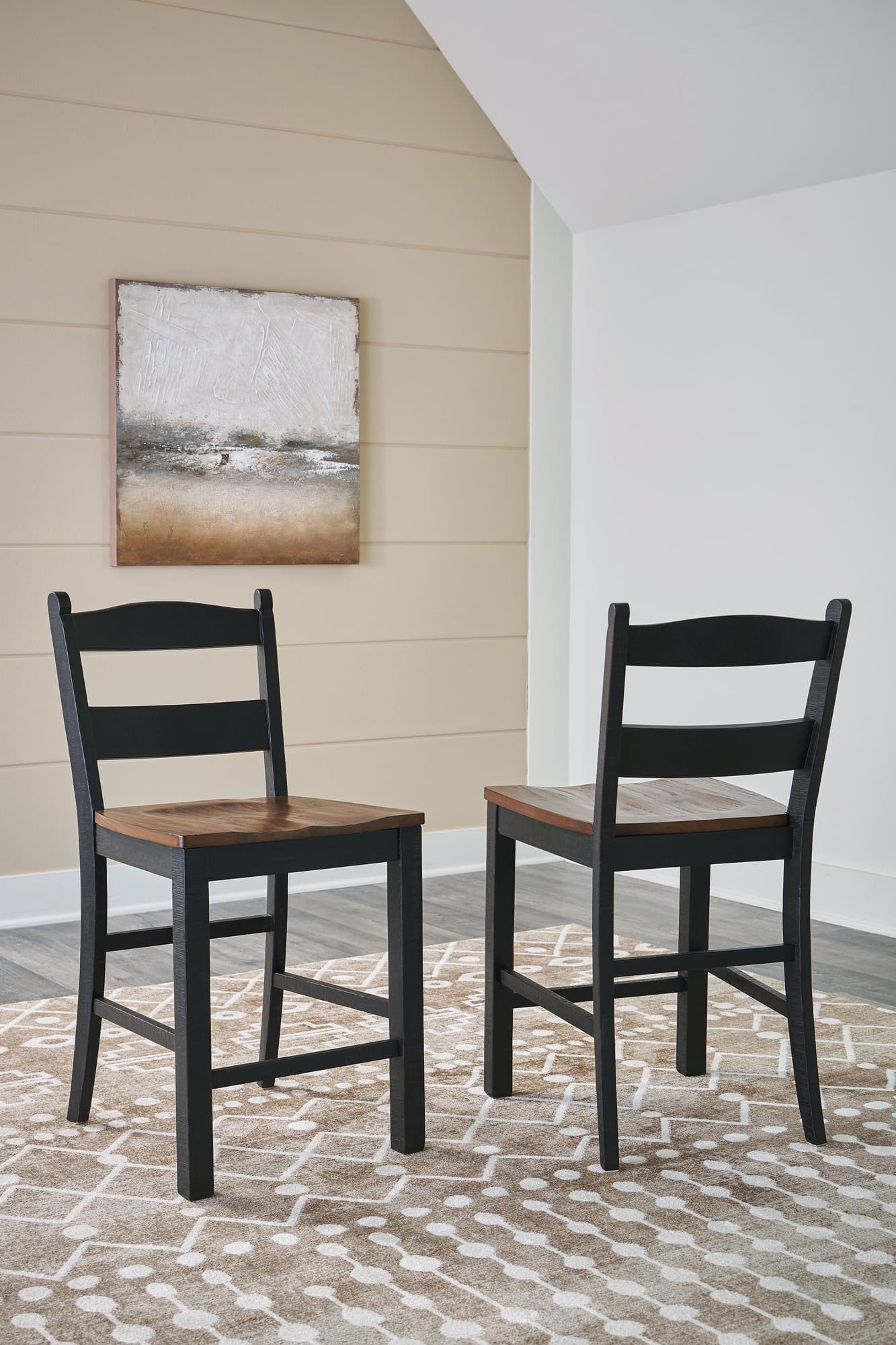 Valebeck Black Brown Counter Height Barstool - Image 1