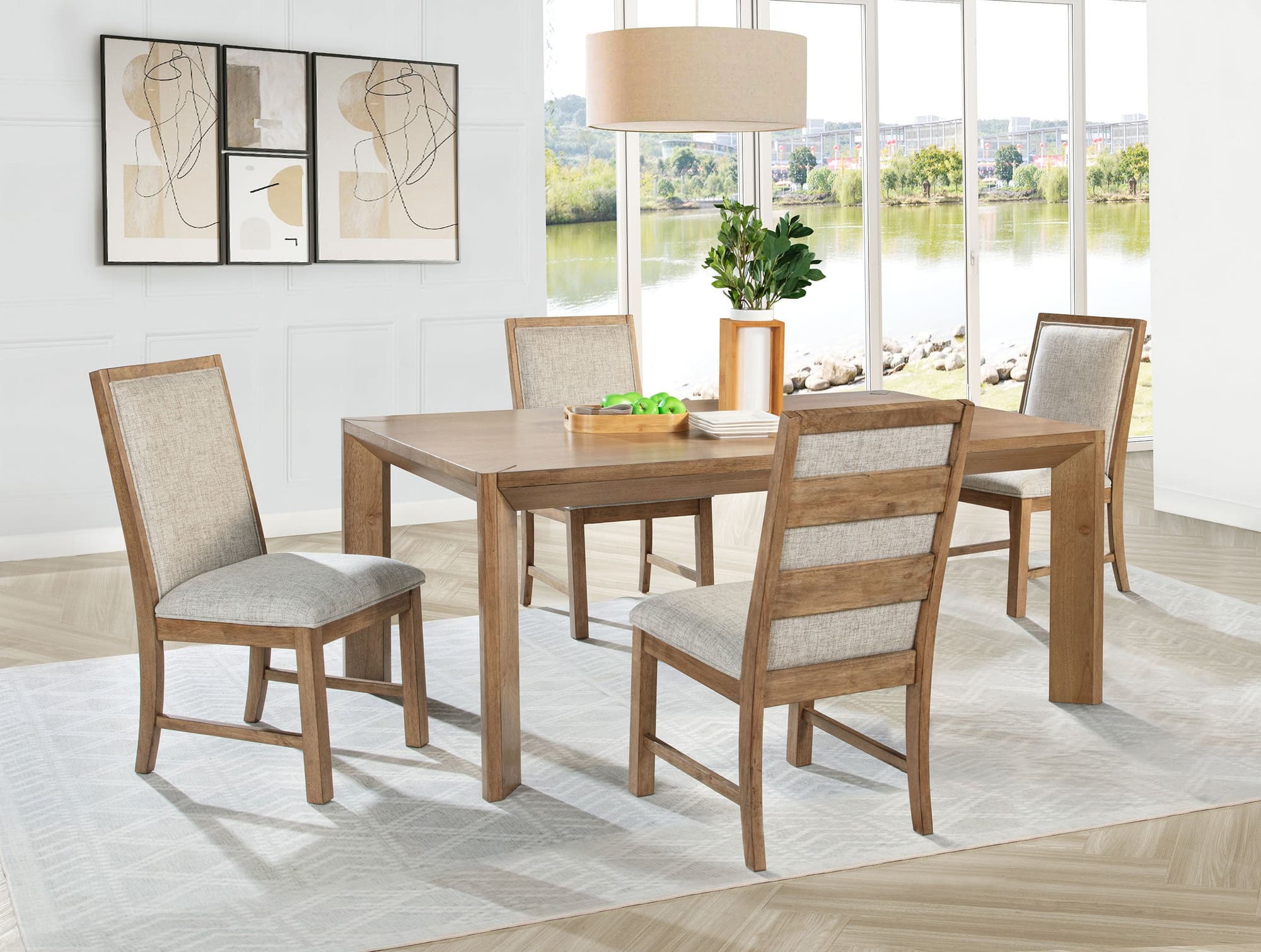 Bruner 72-inch Rectangular Dining Room Set - Image 1