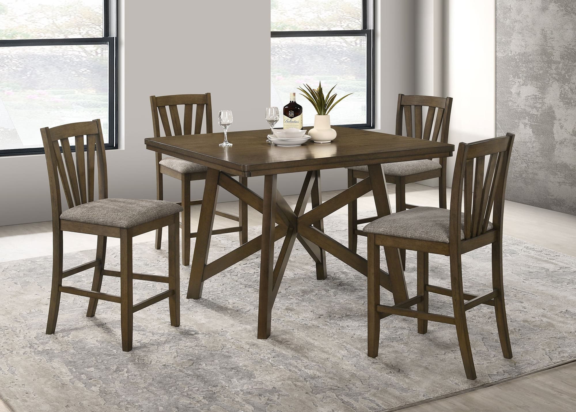 Canfield Brown 47-inch Counter Height Set - Image 1