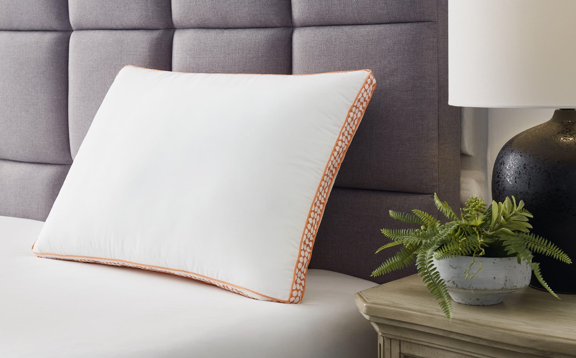 Zephyr 2.0 White Orange 3-in-1 Pillow (6 Case) - Image 1