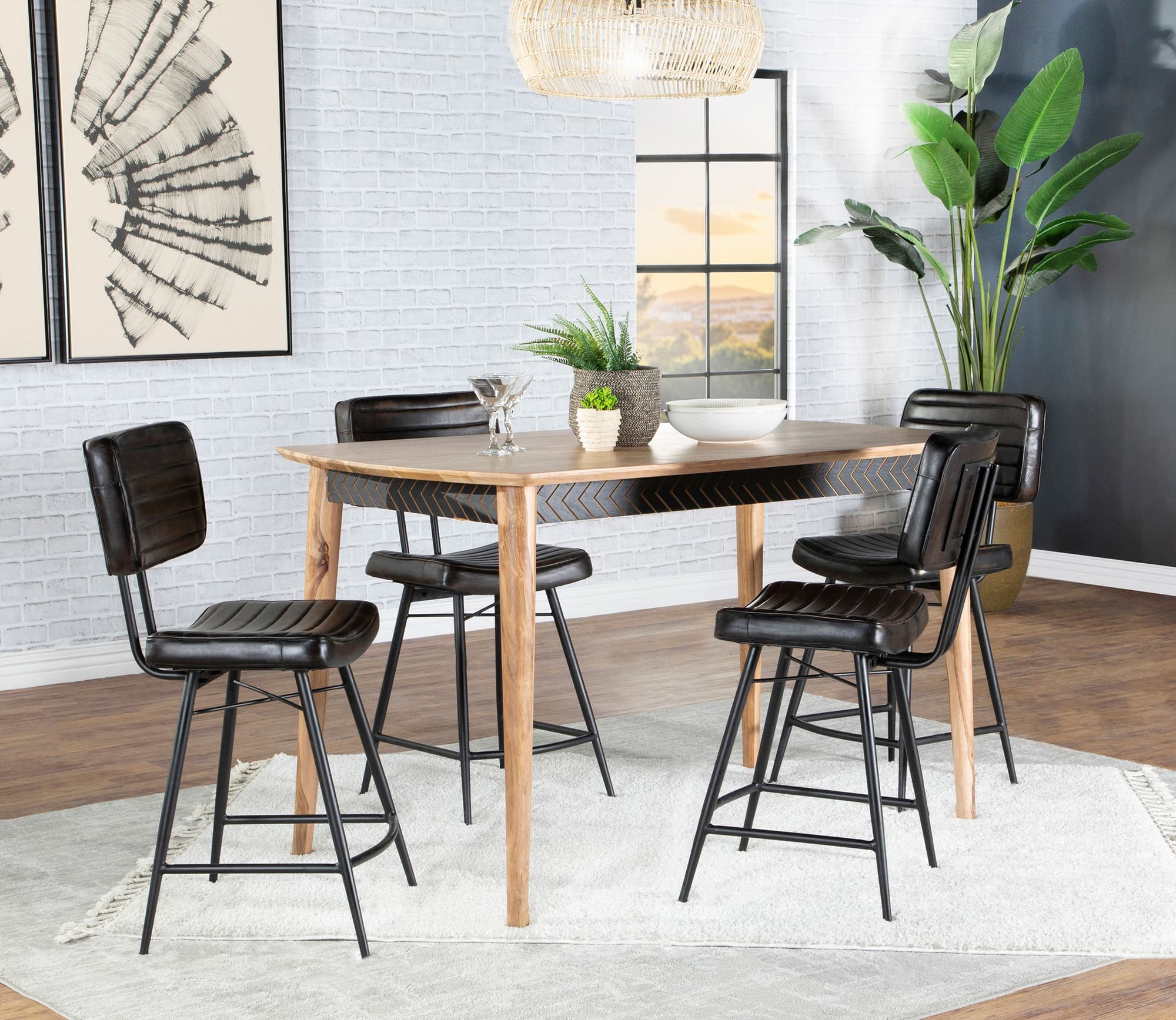 Partridge Sheesham Espresso Counter Height Set - Image 1