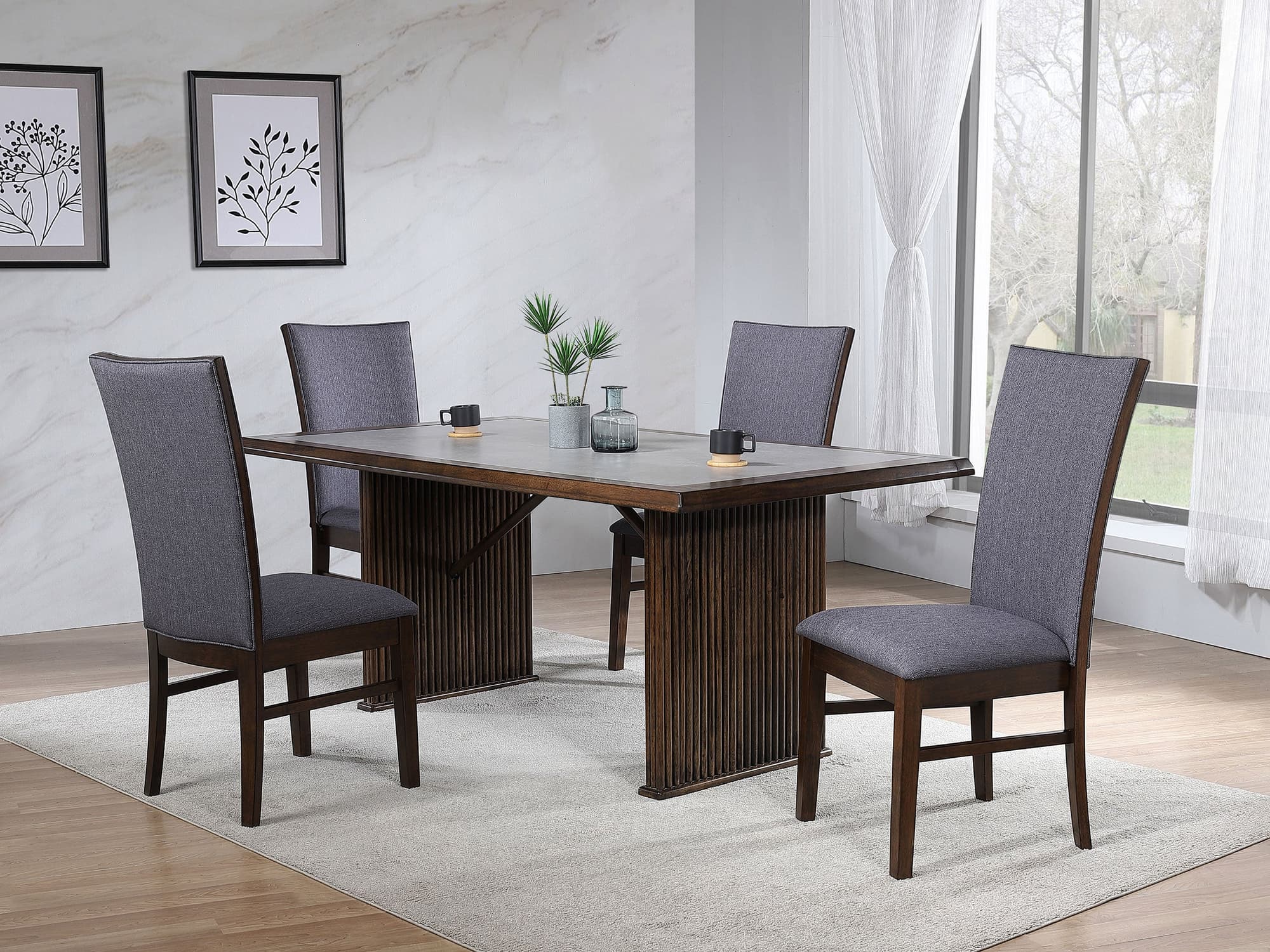 Sherwood Brown Rectangular Dining Room Set - Image 1